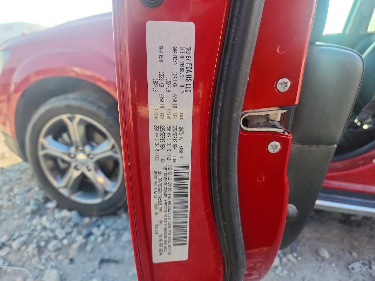 2017 Dodge Journey Crossroad Red vin: 3C4PDCGG1HT705976