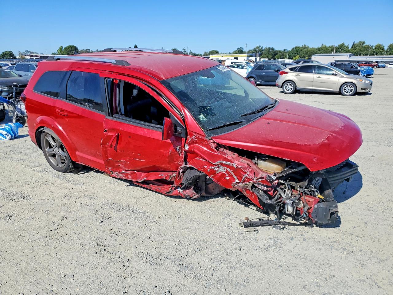 2017 Dodge Journey Crossroad Red vin: 3C4PDCGG2HT522814