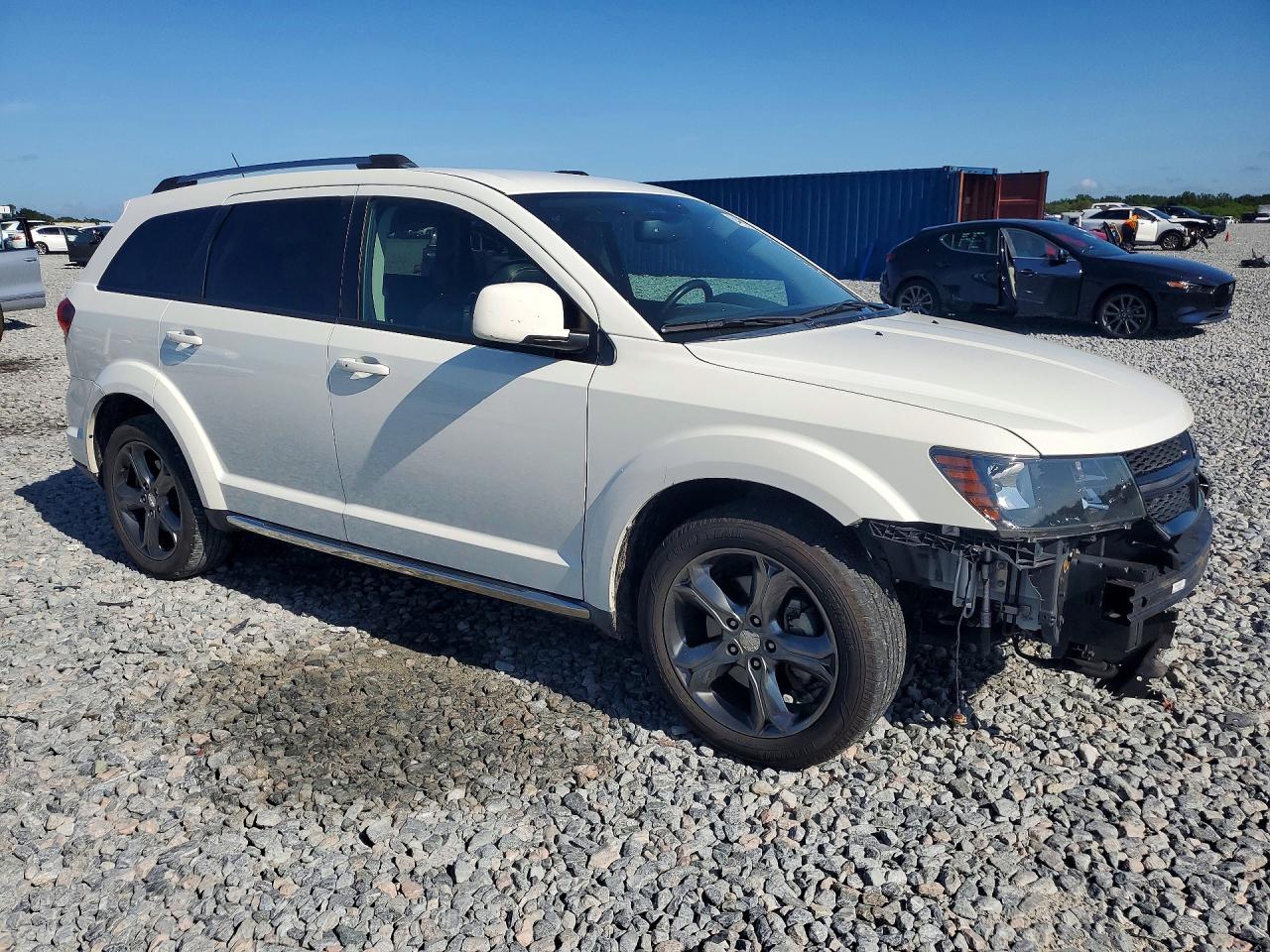 2015 Dodge Journey Crossroad White vin: 3C4PDCGG3FT578256