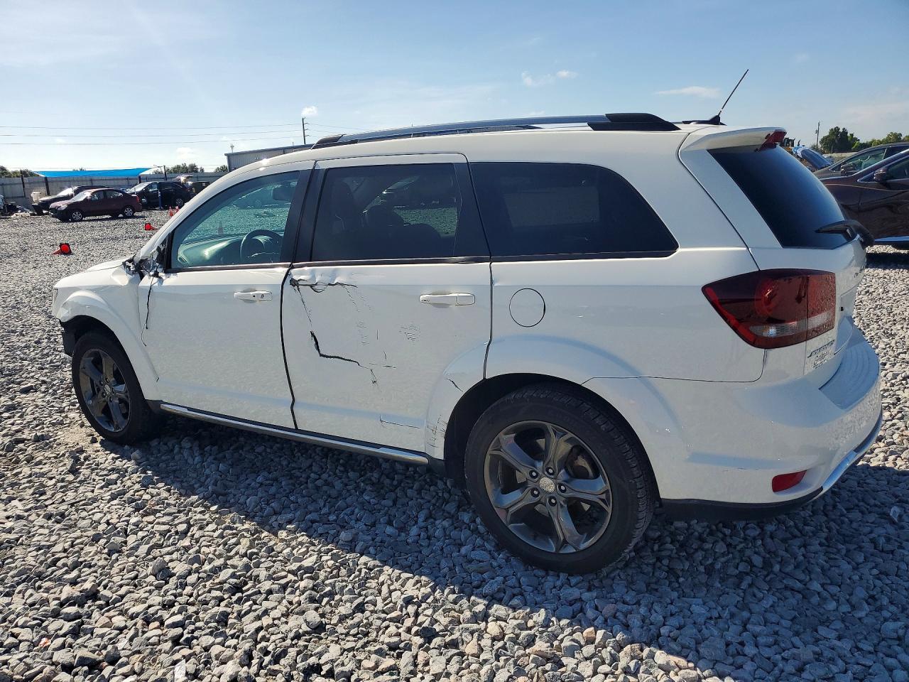 2015 Dodge Journey Crossroad White vin: 3C4PDCGG3FT578256