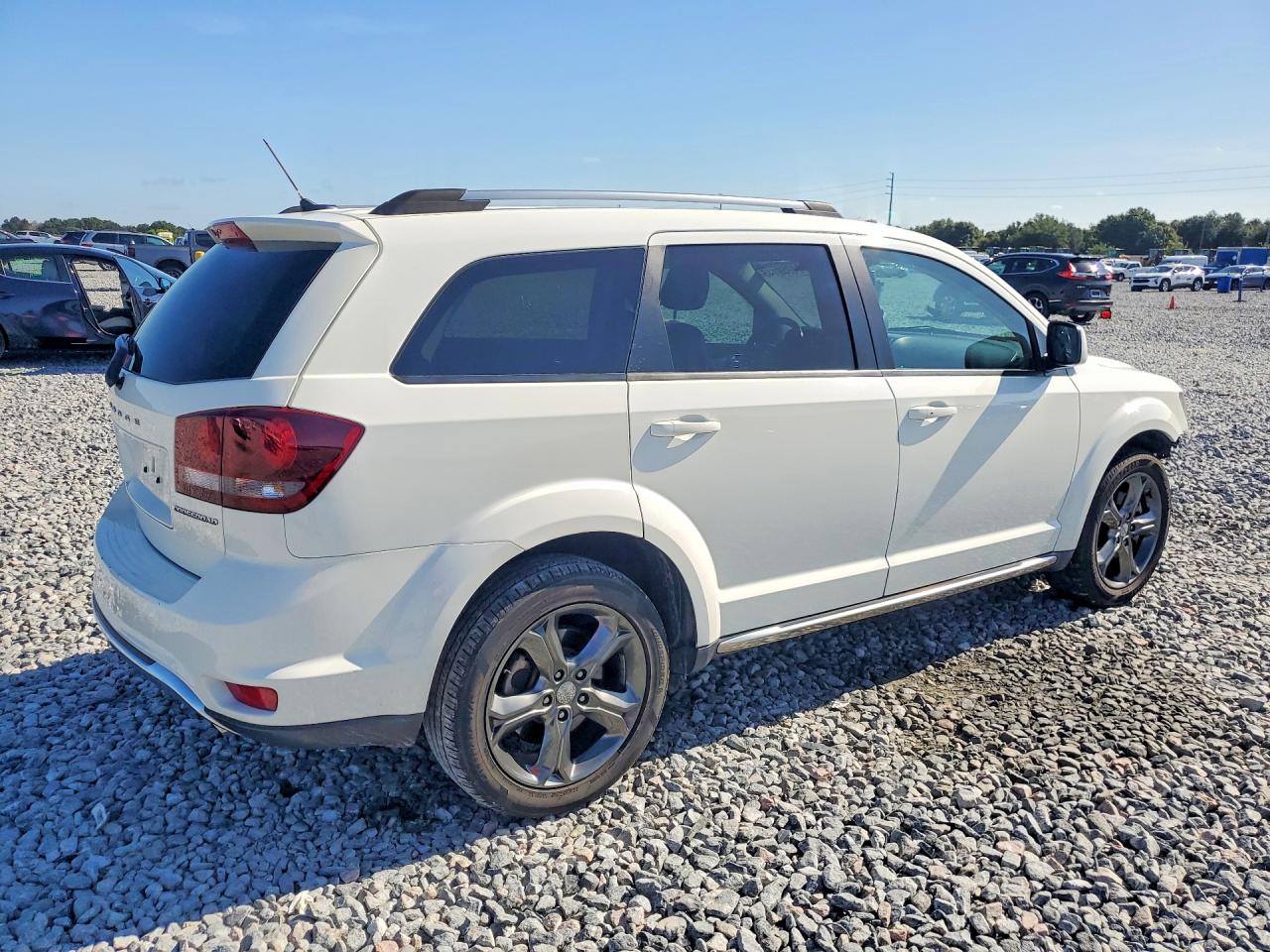 2015 Dodge Journey Crossroad White vin: 3C4PDCGG3FT578256
