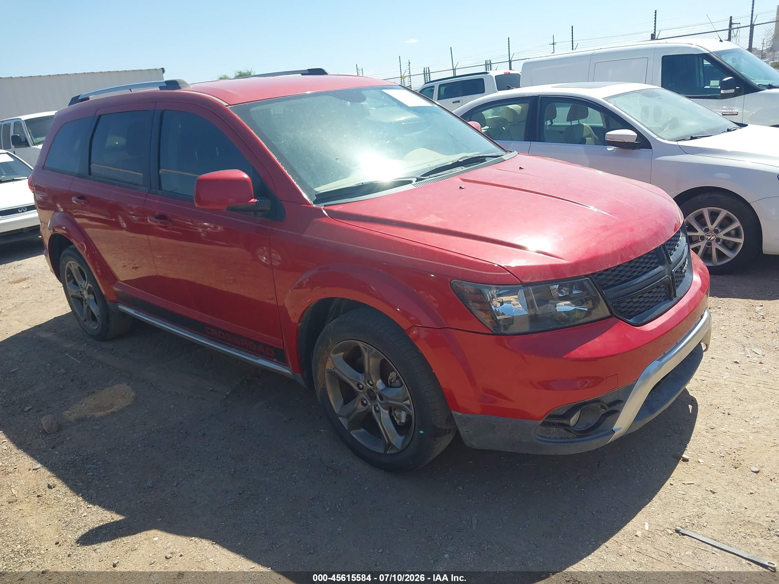 2015 Dodge Journey Crossroad Red vin: 3C4PDCGG3FT745411