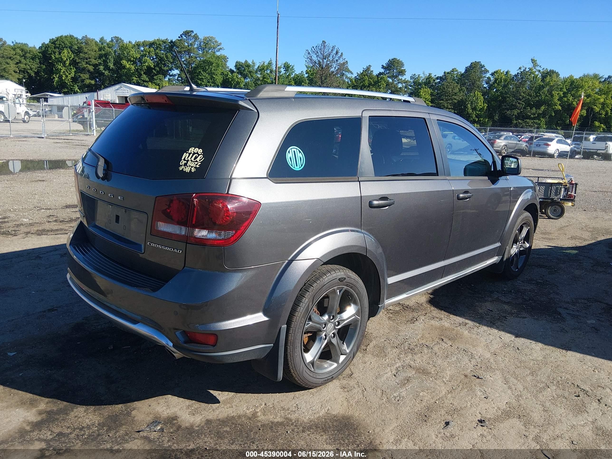 2015 Dodge Journey Crossroad Gray vin: 3C4PDCGG5FT573981