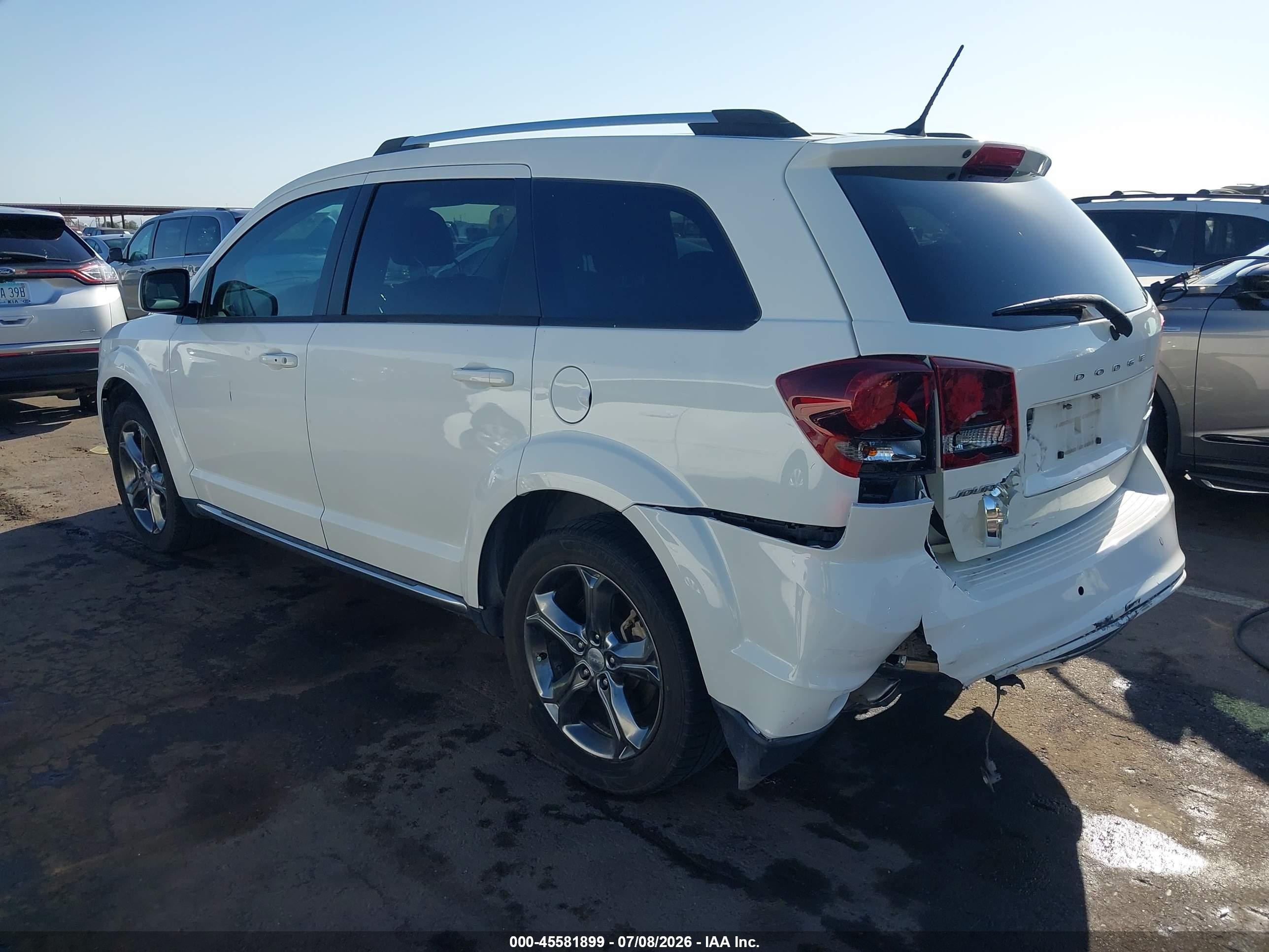 2015 Dodge Journey Crossroad White vin: 3C4PDCGG5FT725077