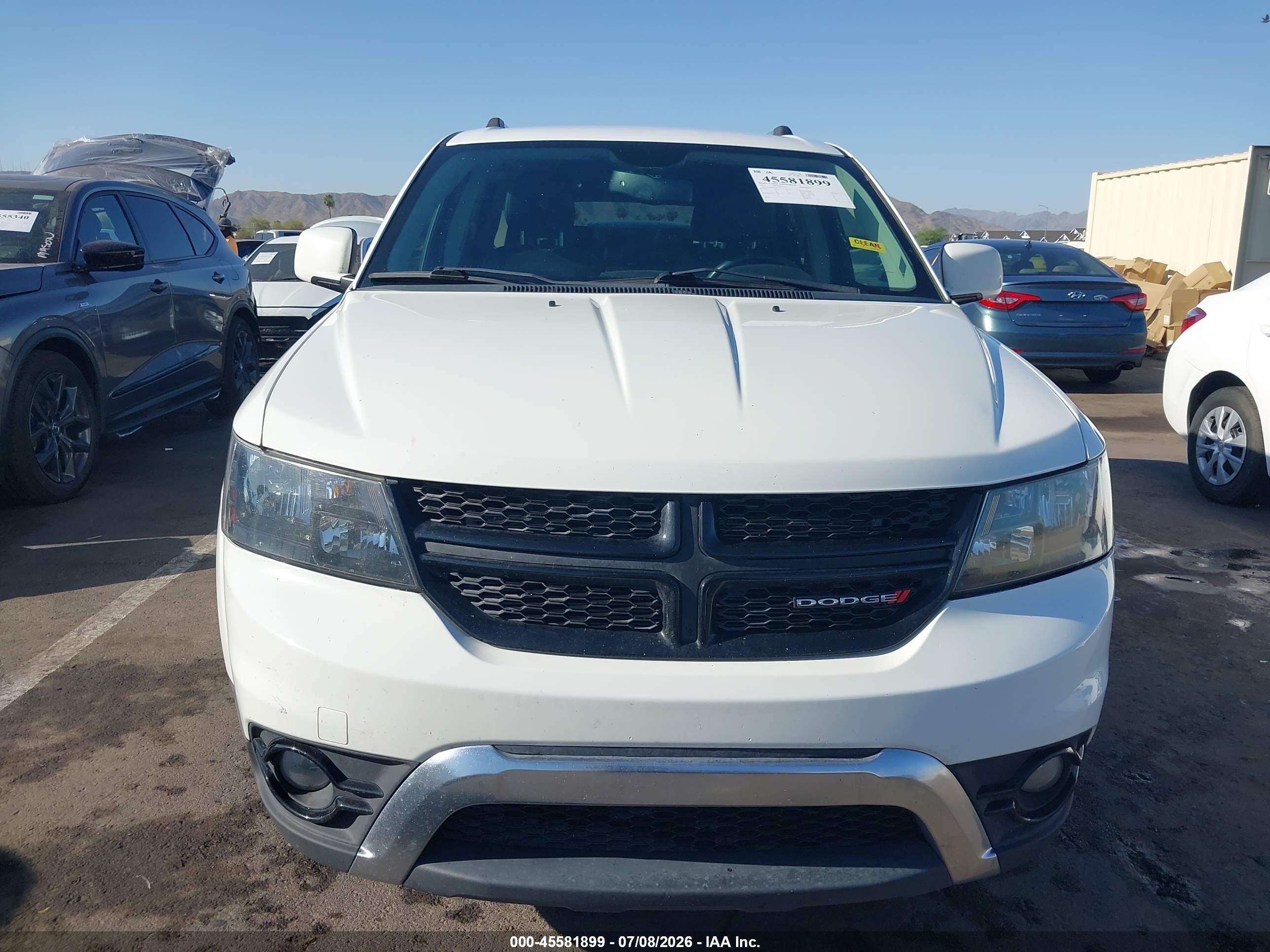 2015 Dodge Journey Crossroad White vin: 3C4PDCGG5FT725077