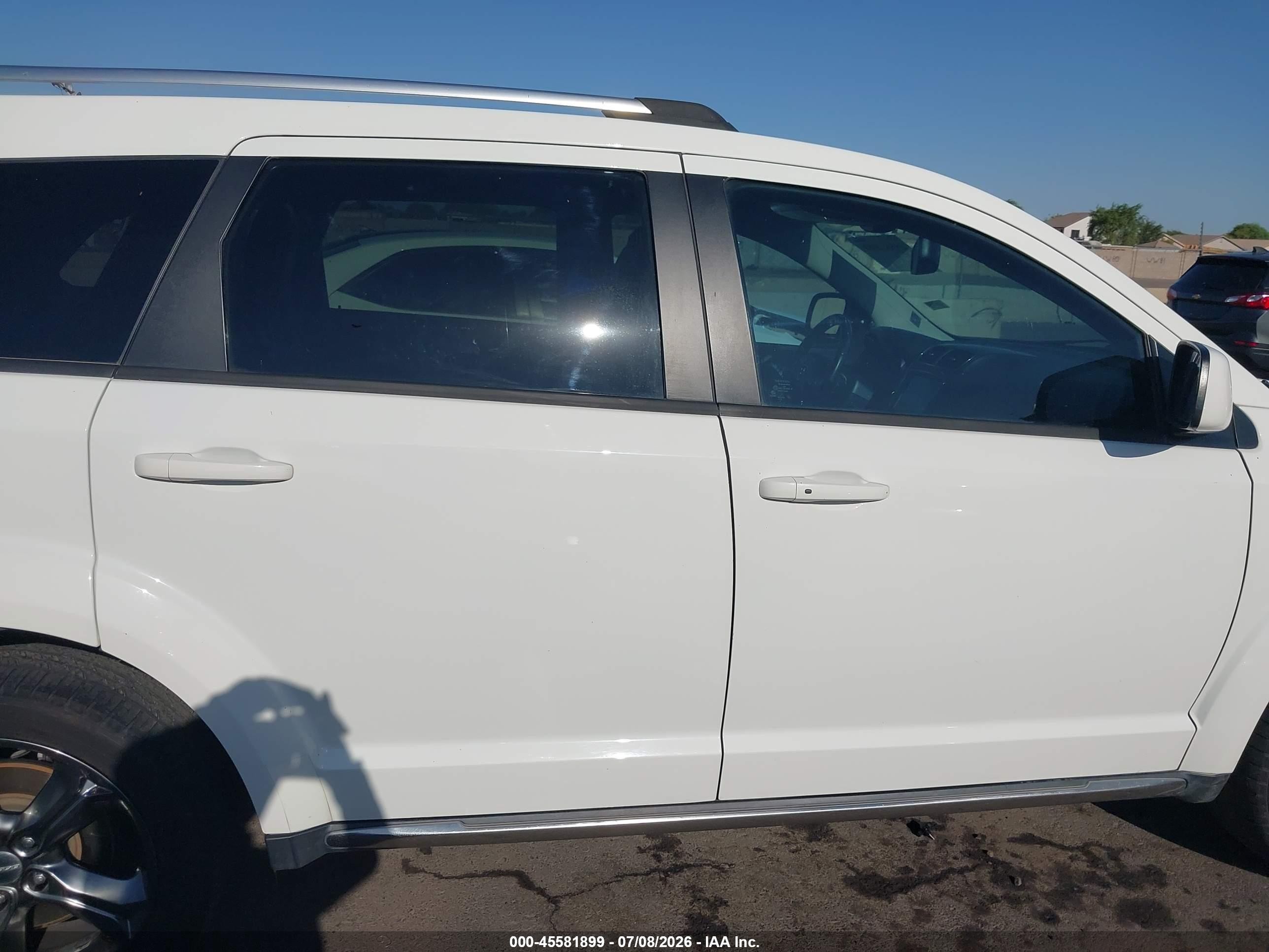 2015 Dodge Journey Crossroad White vin: 3C4PDCGG5FT725077