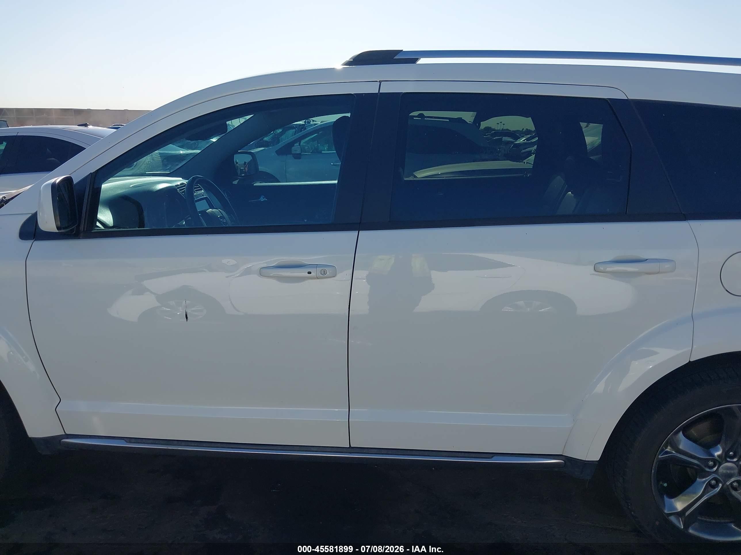 2015 Dodge Journey Crossroad White vin: 3C4PDCGG5FT725077