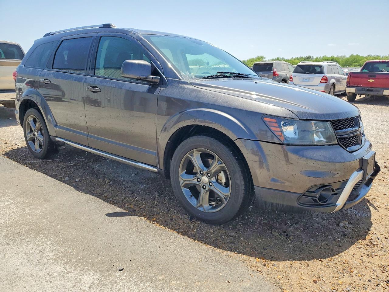 2015 Dodge Journey Crossroad Gray vin: 3C4PDCGG6FT606115