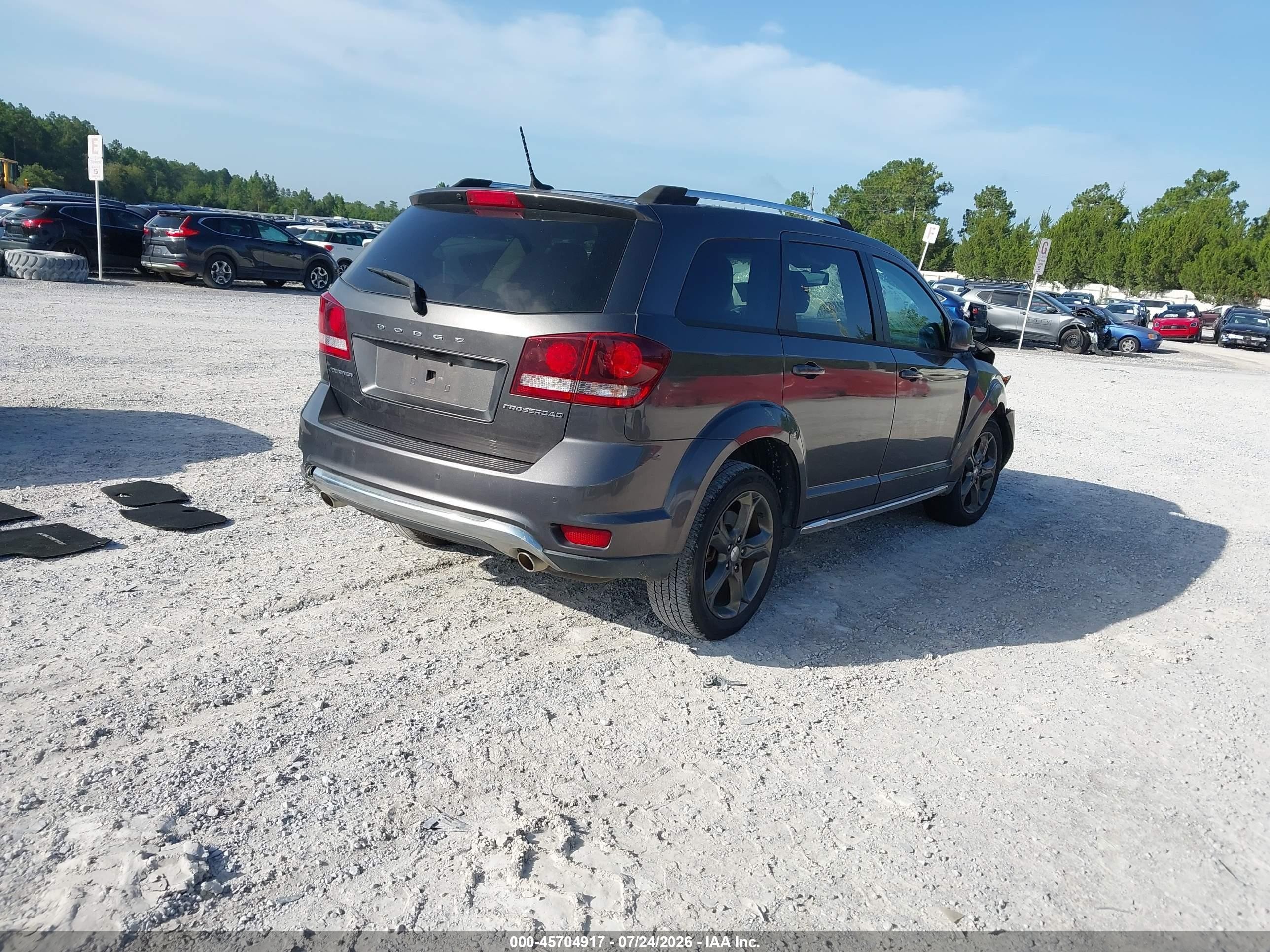 2015 Dodge Journey Crossroad Gray vin: 3C4PDCGG6FT664581