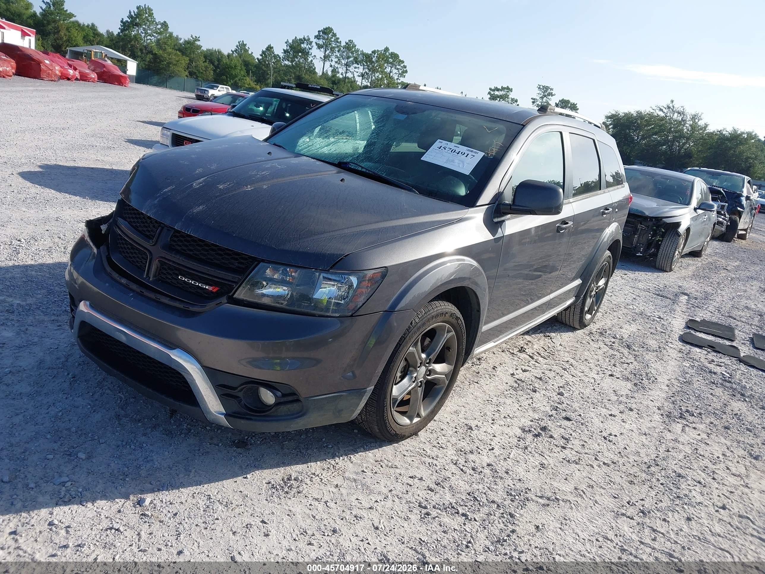 2015 Dodge Journey Crossroad Gray vin: 3C4PDCGG6FT664581
