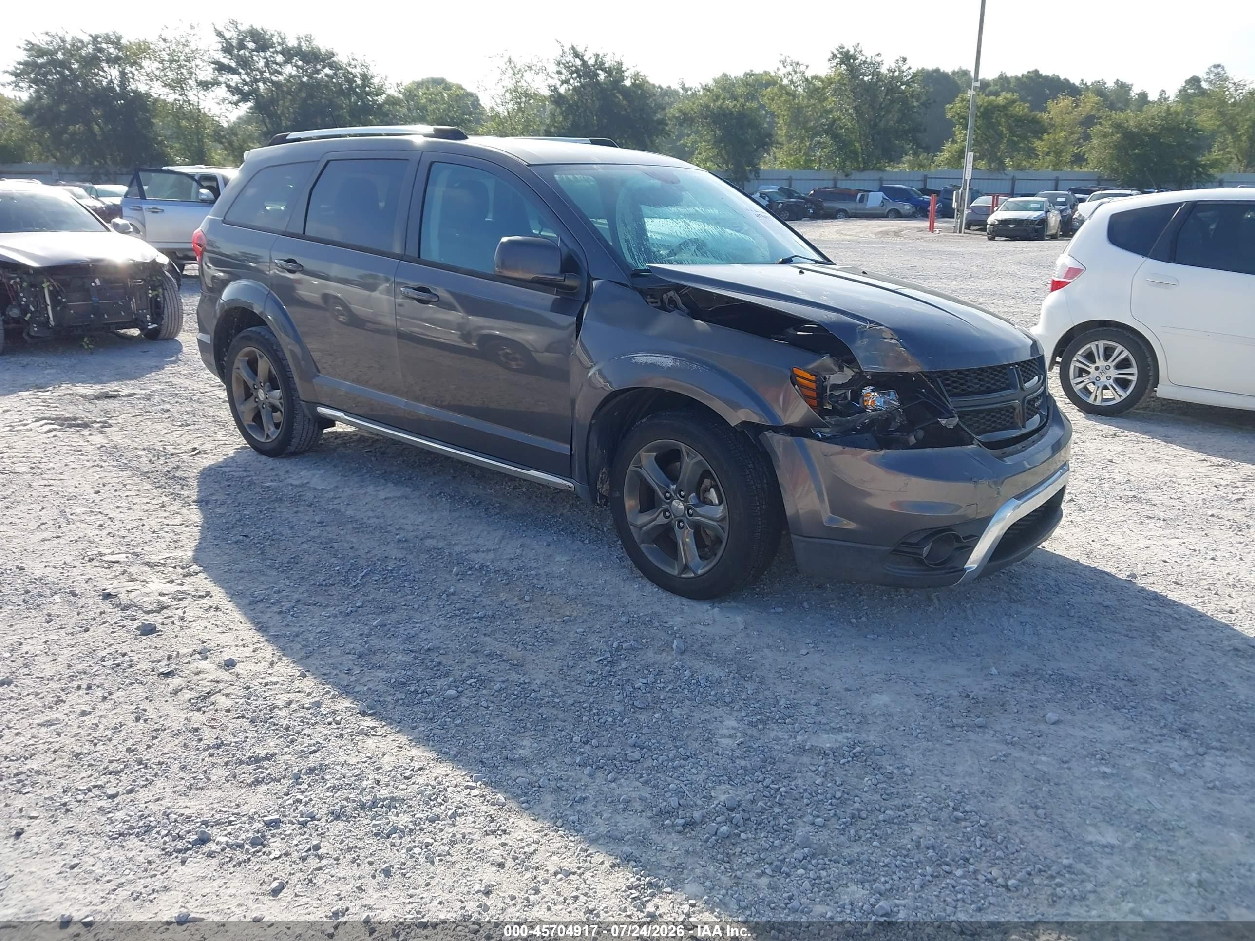 2015 Dodge Journey Crossroad Gray vin: 3C4PDCGG6FT664581