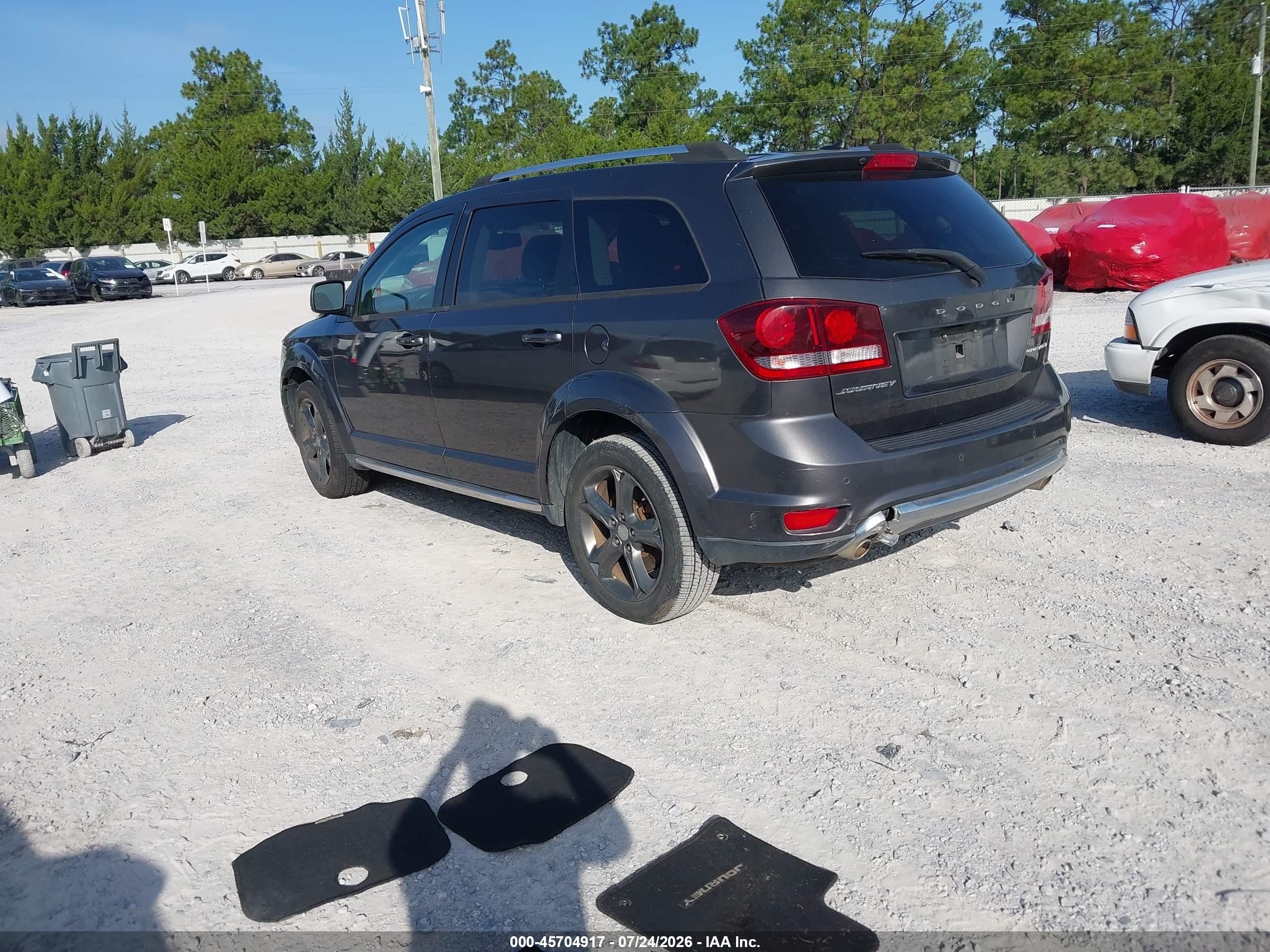 2015 Dodge Journey Crossroad Gray vin: 3C4PDCGG6FT664581