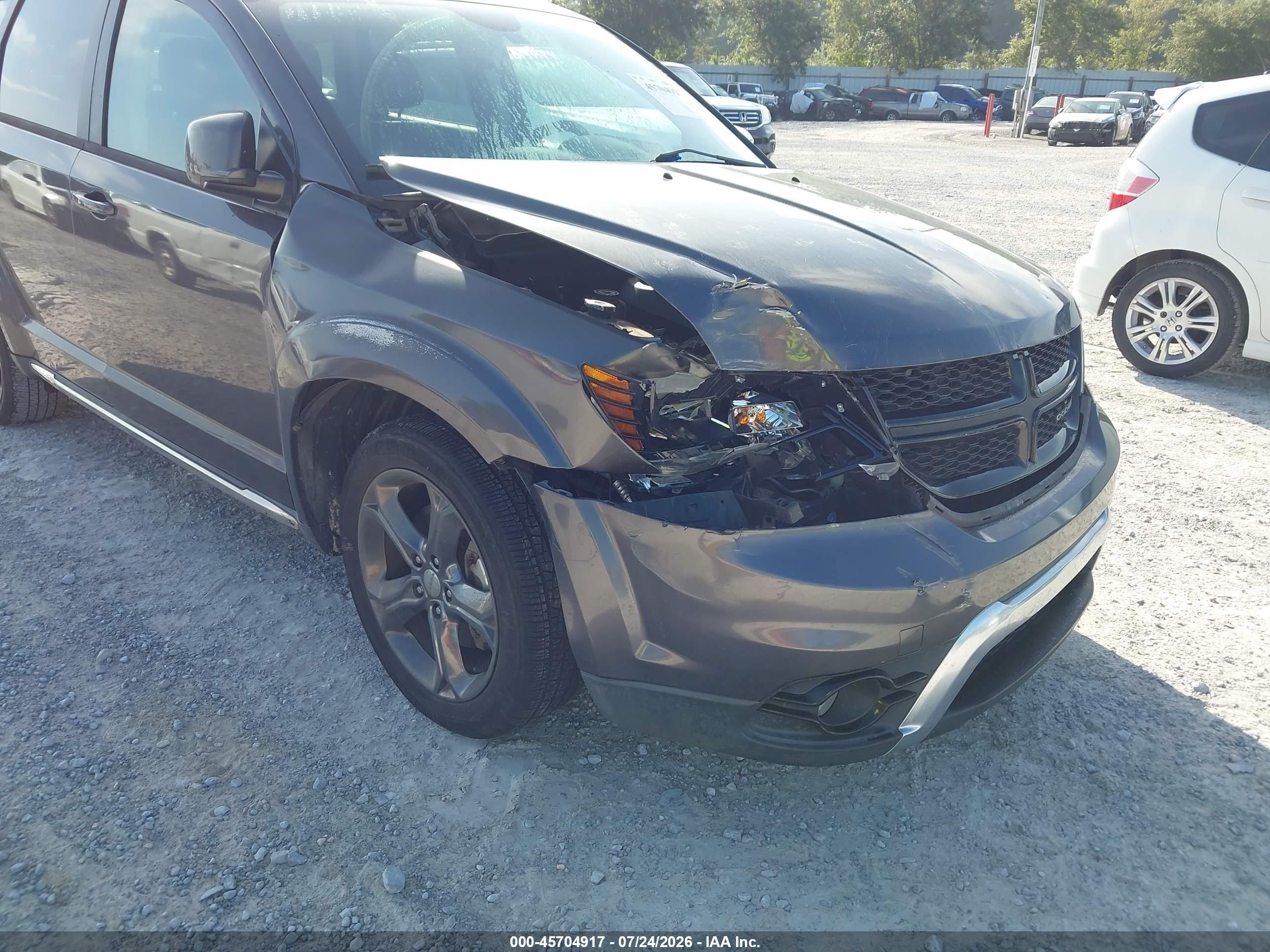 2015 Dodge Journey Crossroad Gray vin: 3C4PDCGG6FT664581