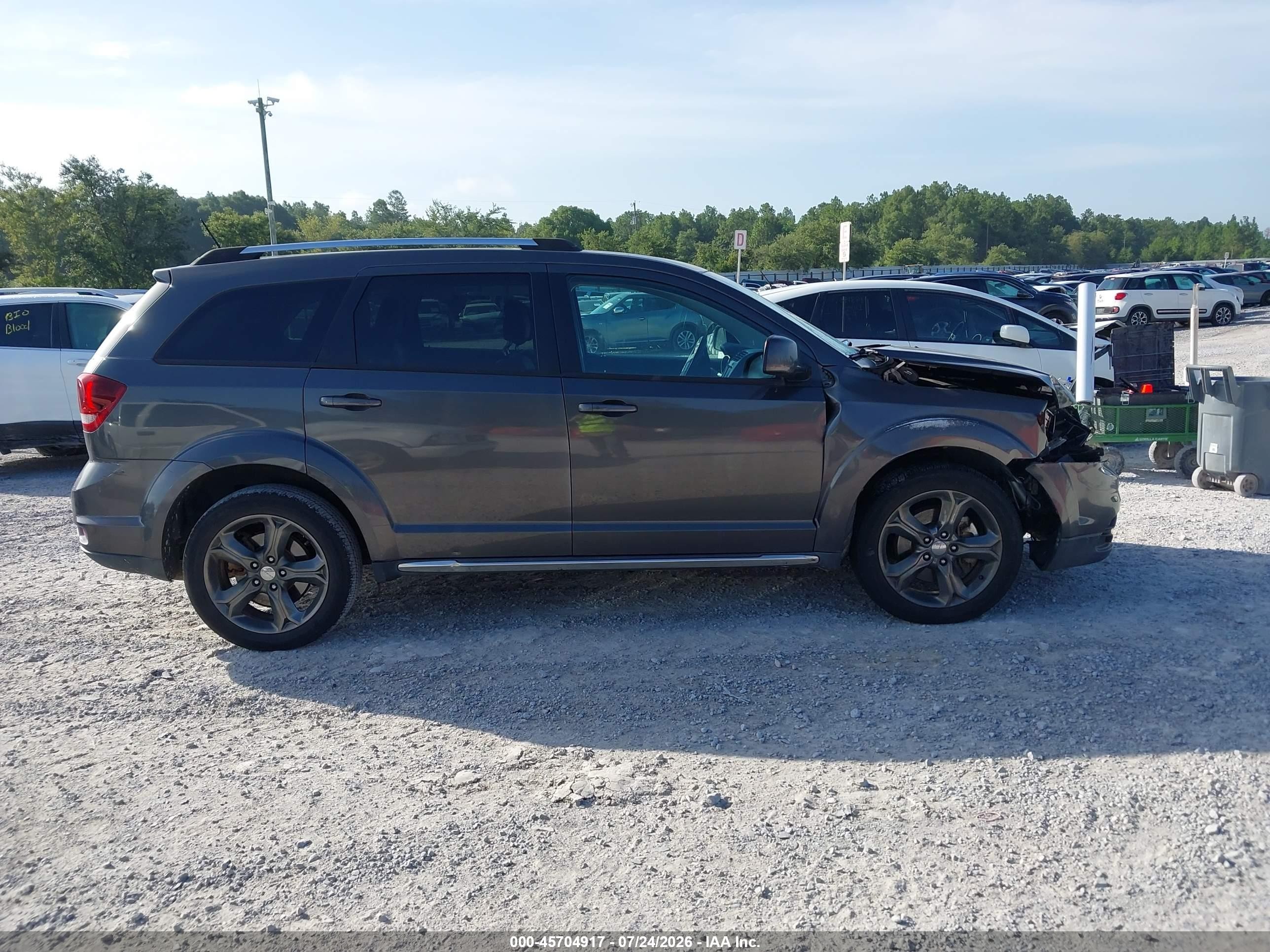 2015 Dodge Journey Crossroad Gray vin: 3C4PDCGG6FT664581