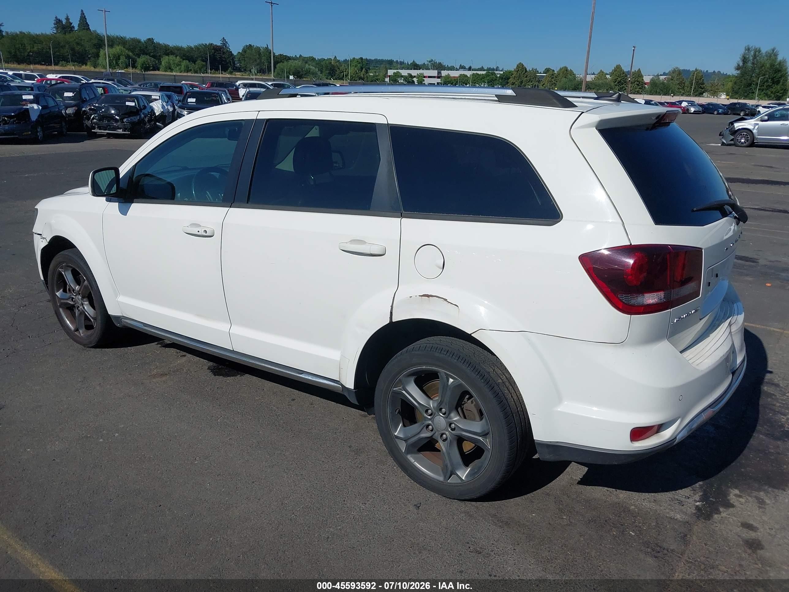 2015 Dodge Journey Crossroad White vin: 3C4PDCGG6FT698360