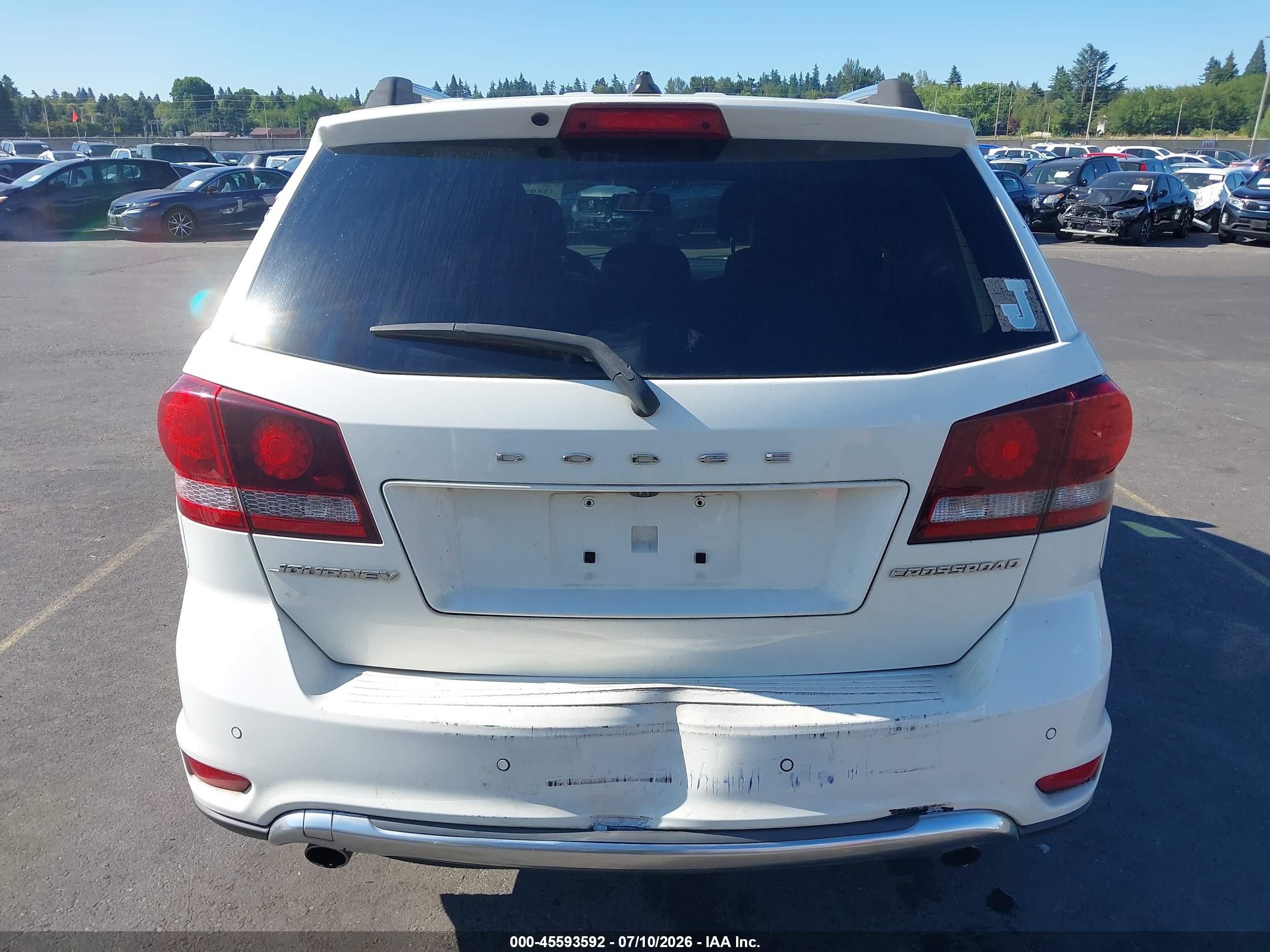 2015 Dodge Journey Crossroad White vin: 3C4PDCGG6FT698360