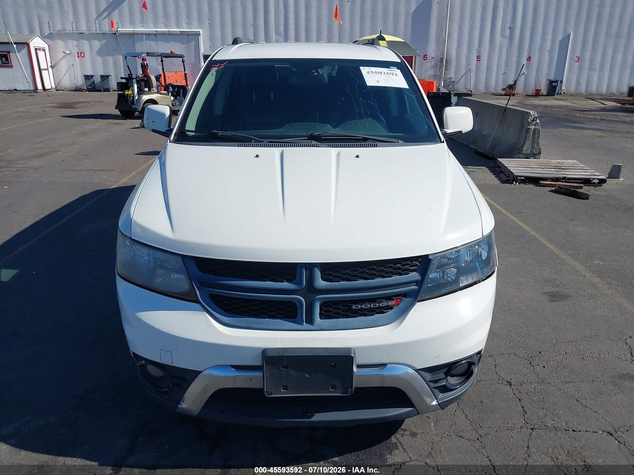 2015 Dodge Journey Crossroad White vin: 3C4PDCGG6FT698360