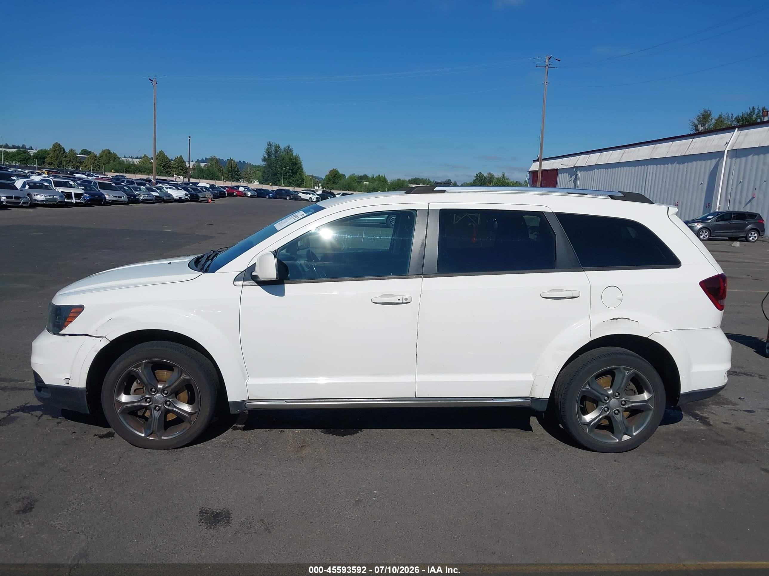 2015 Dodge Journey Crossroad White vin: 3C4PDCGG6FT698360