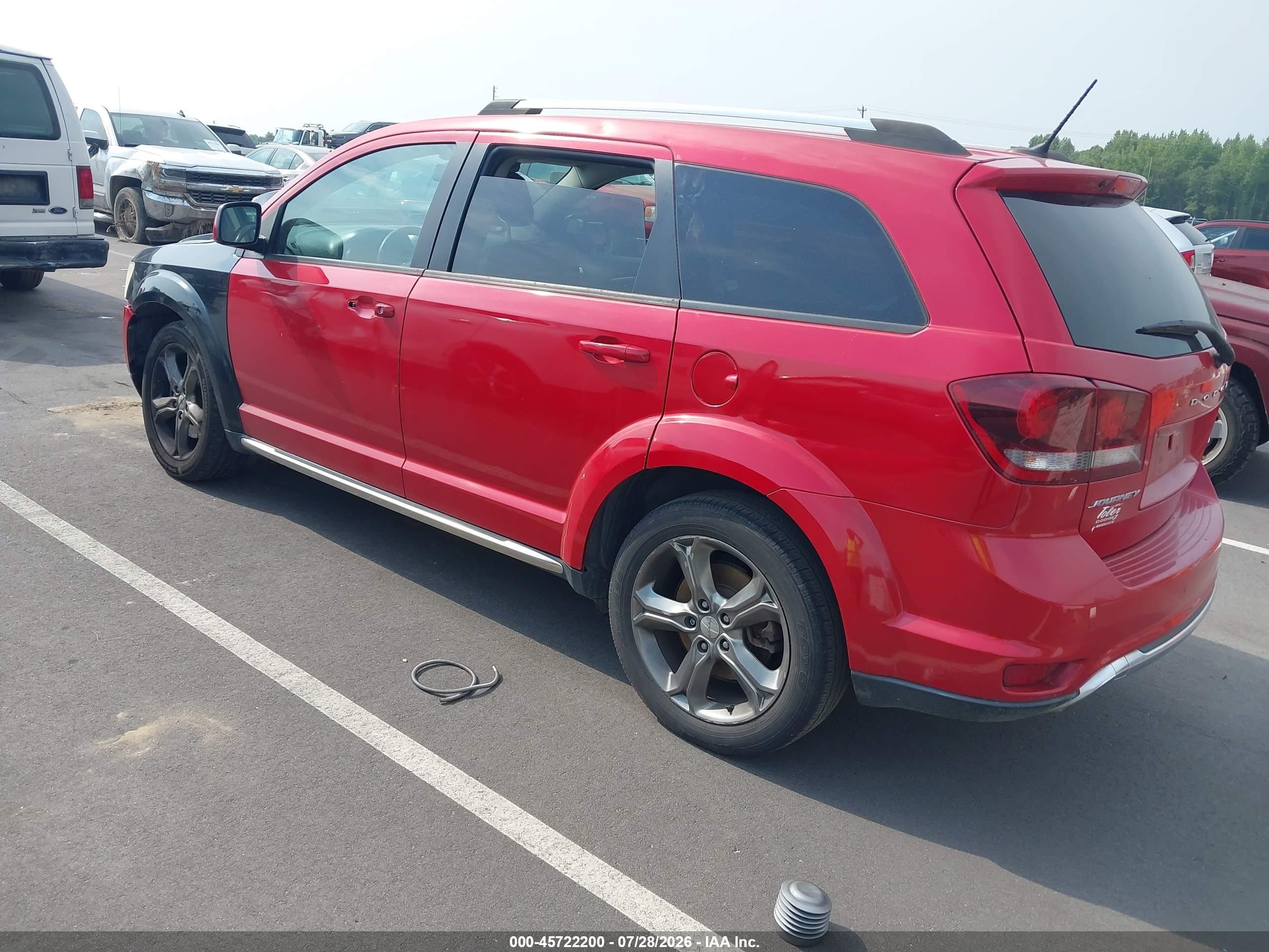 2015 Dodge Journey Crossroad Red vin: 3C4PDCGG6FT752790