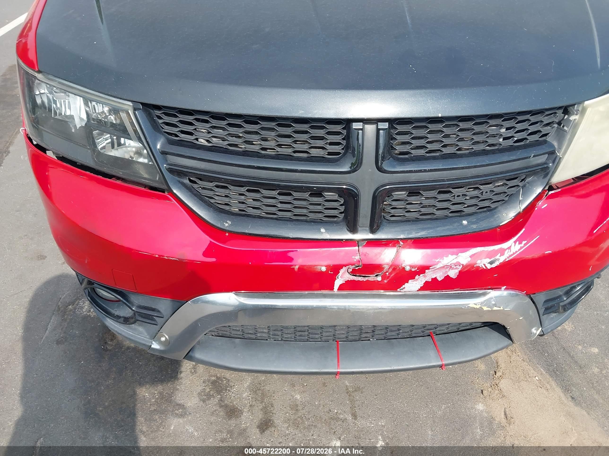 2015 Dodge Journey Crossroad Red vin: 3C4PDCGG6FT752790