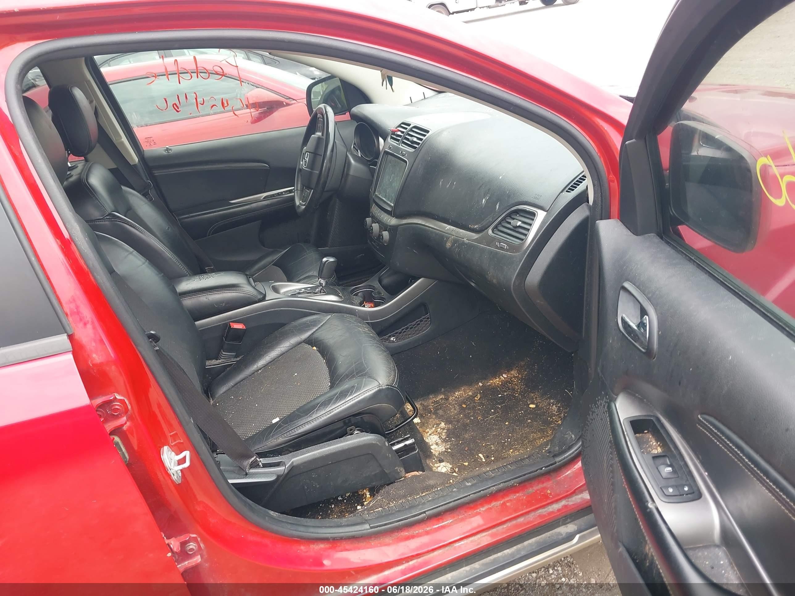 2015 Dodge Journey Crossroad Red vin: 3C4PDCGG8FT596218