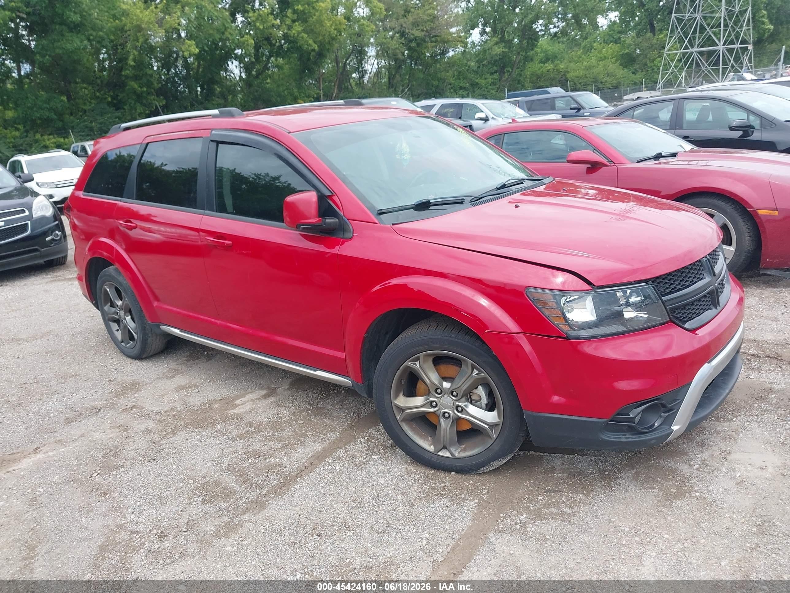 2015 Dodge Journey Crossroad Red vin: 3C4PDCGG8FT596218