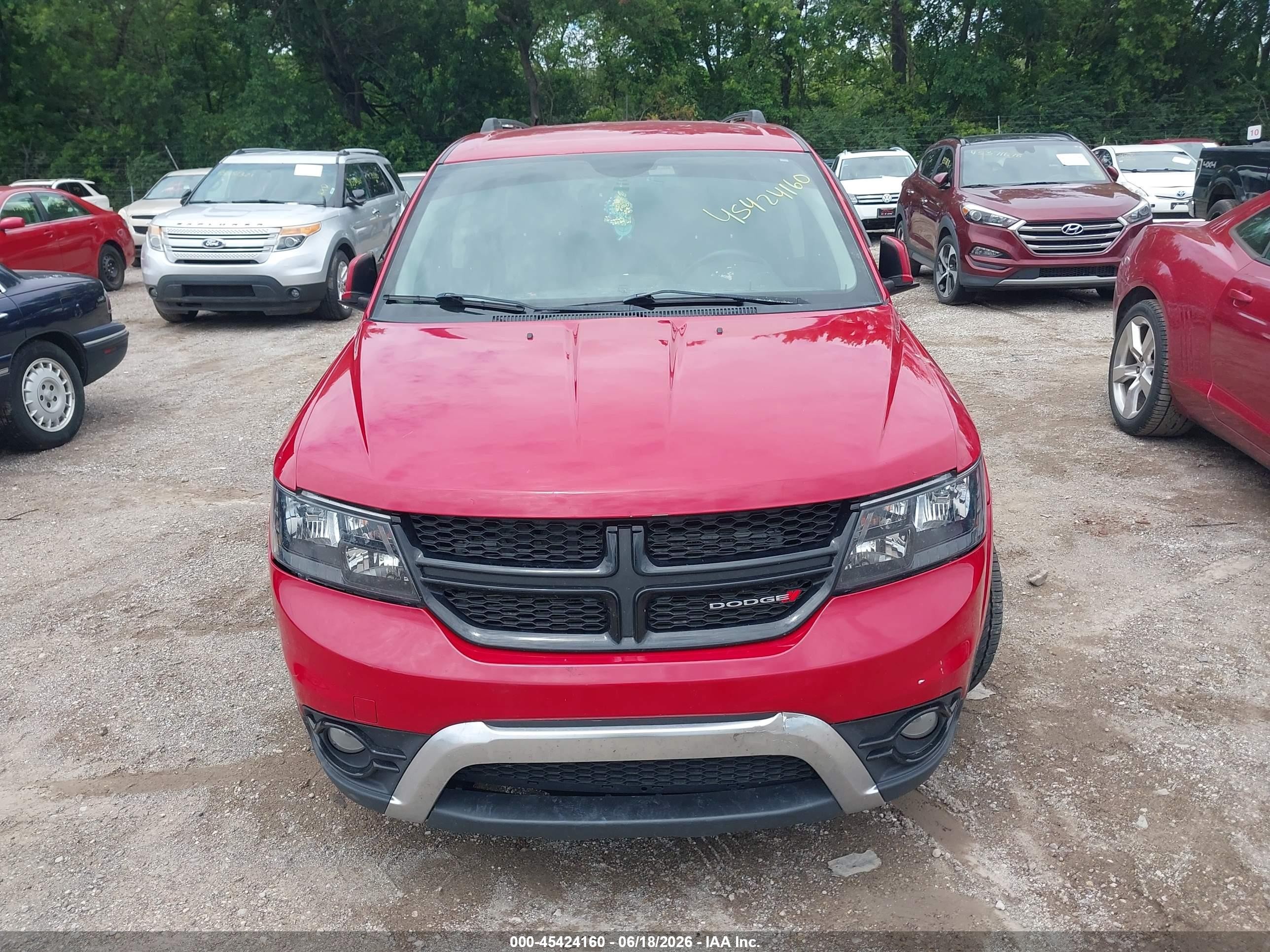 2015 Dodge Journey Crossroad Red vin: 3C4PDCGG8FT596218