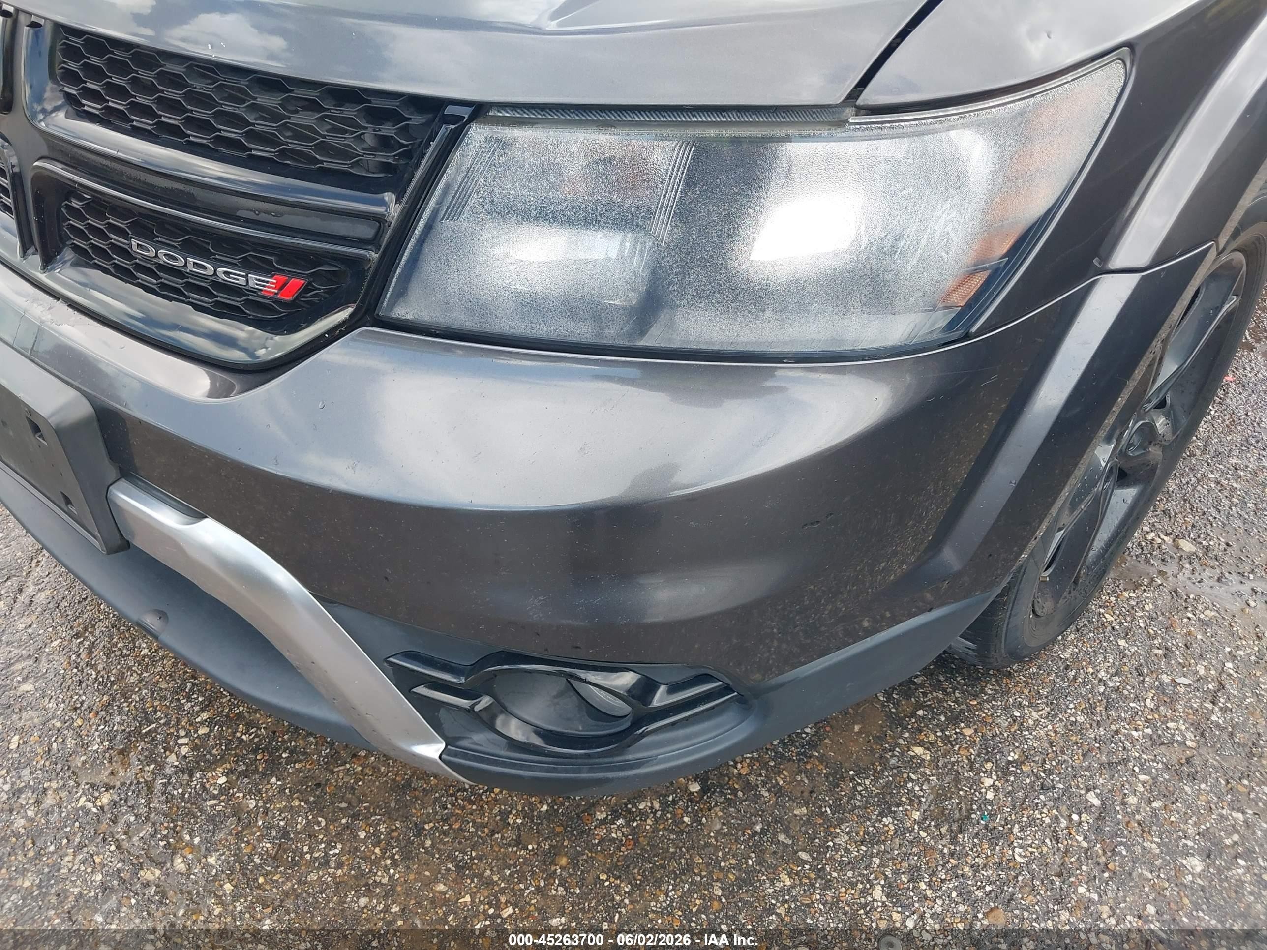 2019 Dodge Journey Crossroad Gray vin: 3C4PDCGG8KT783226