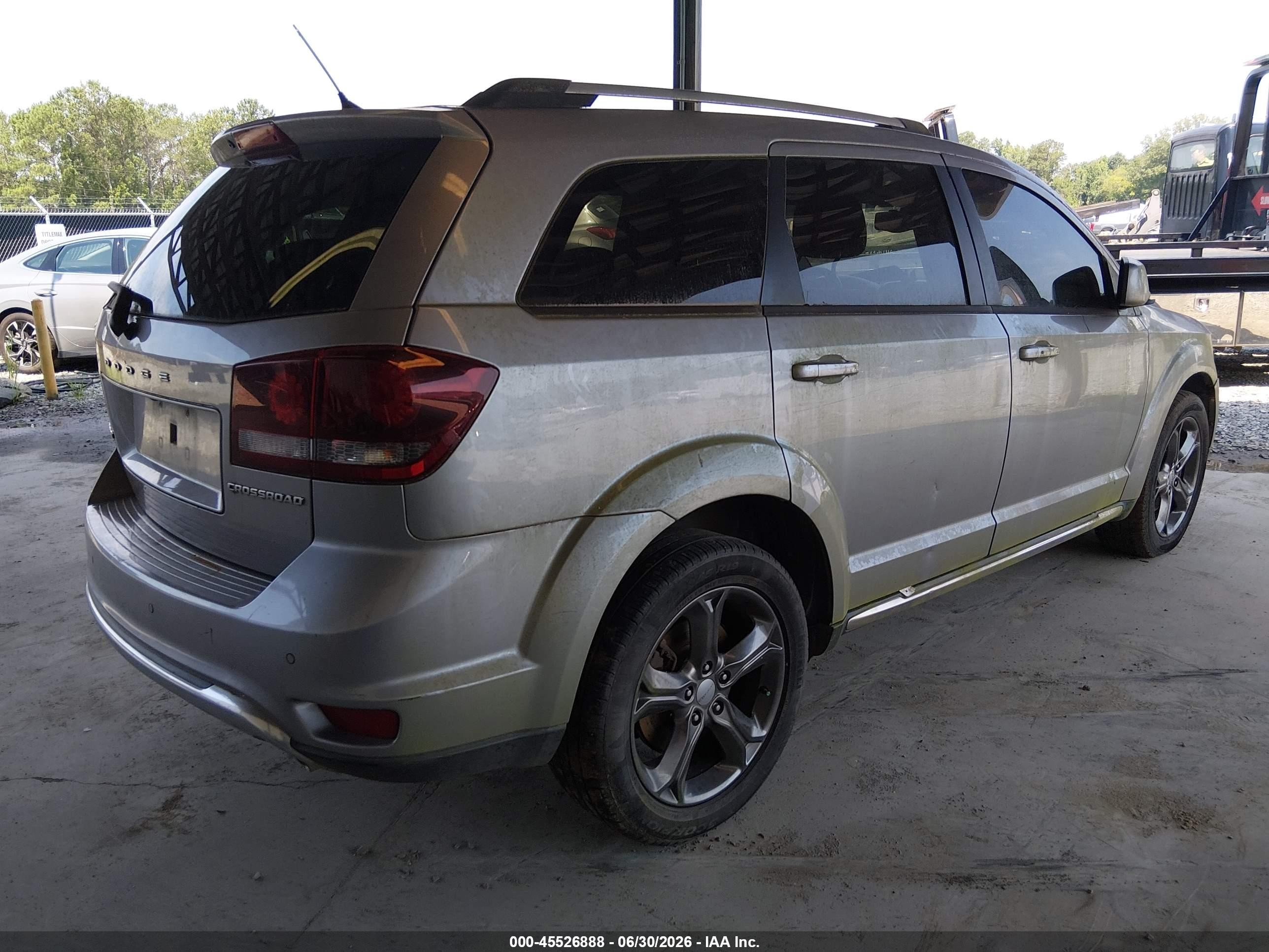 2015 Dodge Journey Crossroad Gray vin: 3C4PDCGGXFT529698