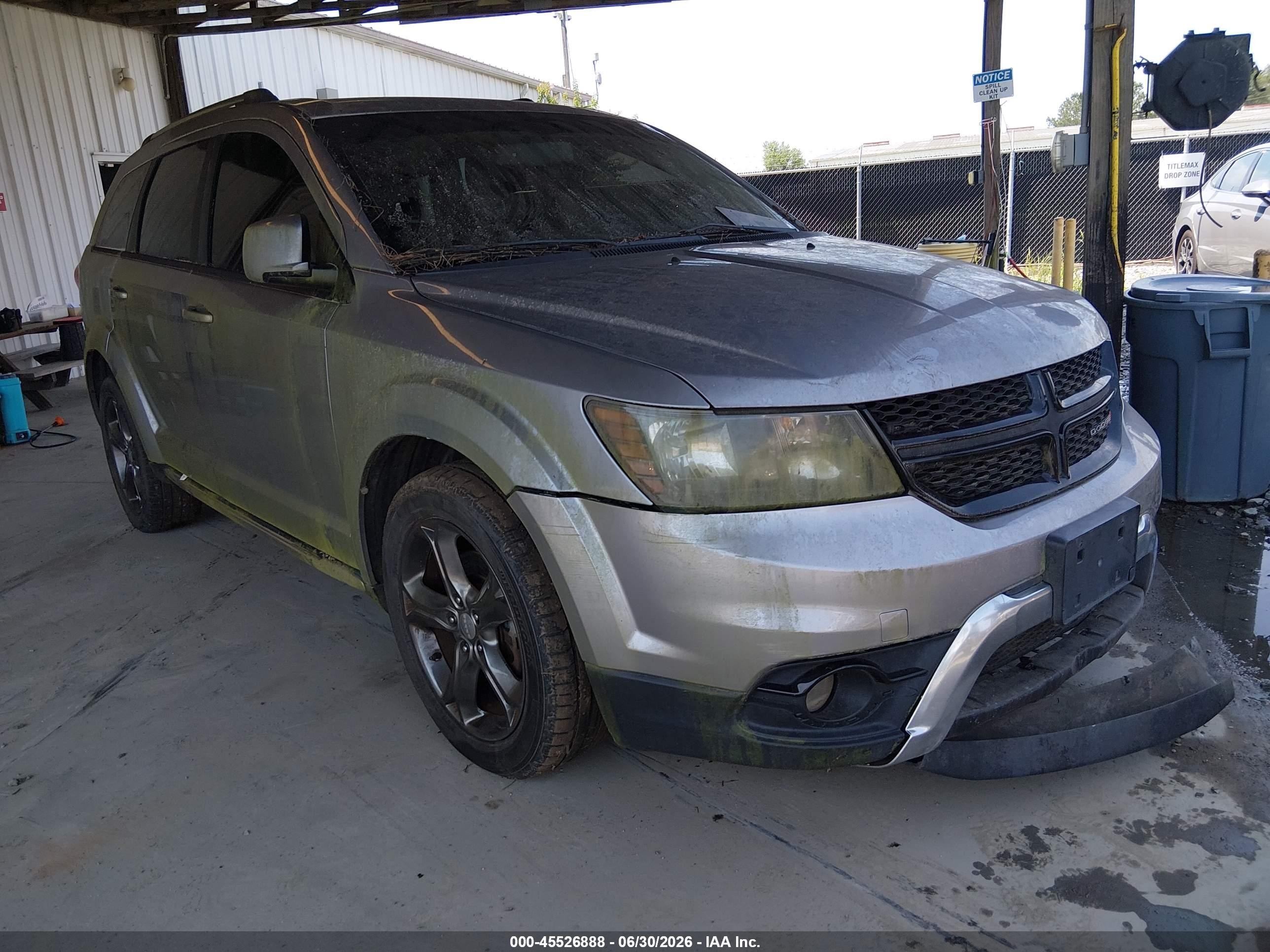 2015 Dodge Journey Crossroad Gray vin: 3C4PDCGGXFT529698