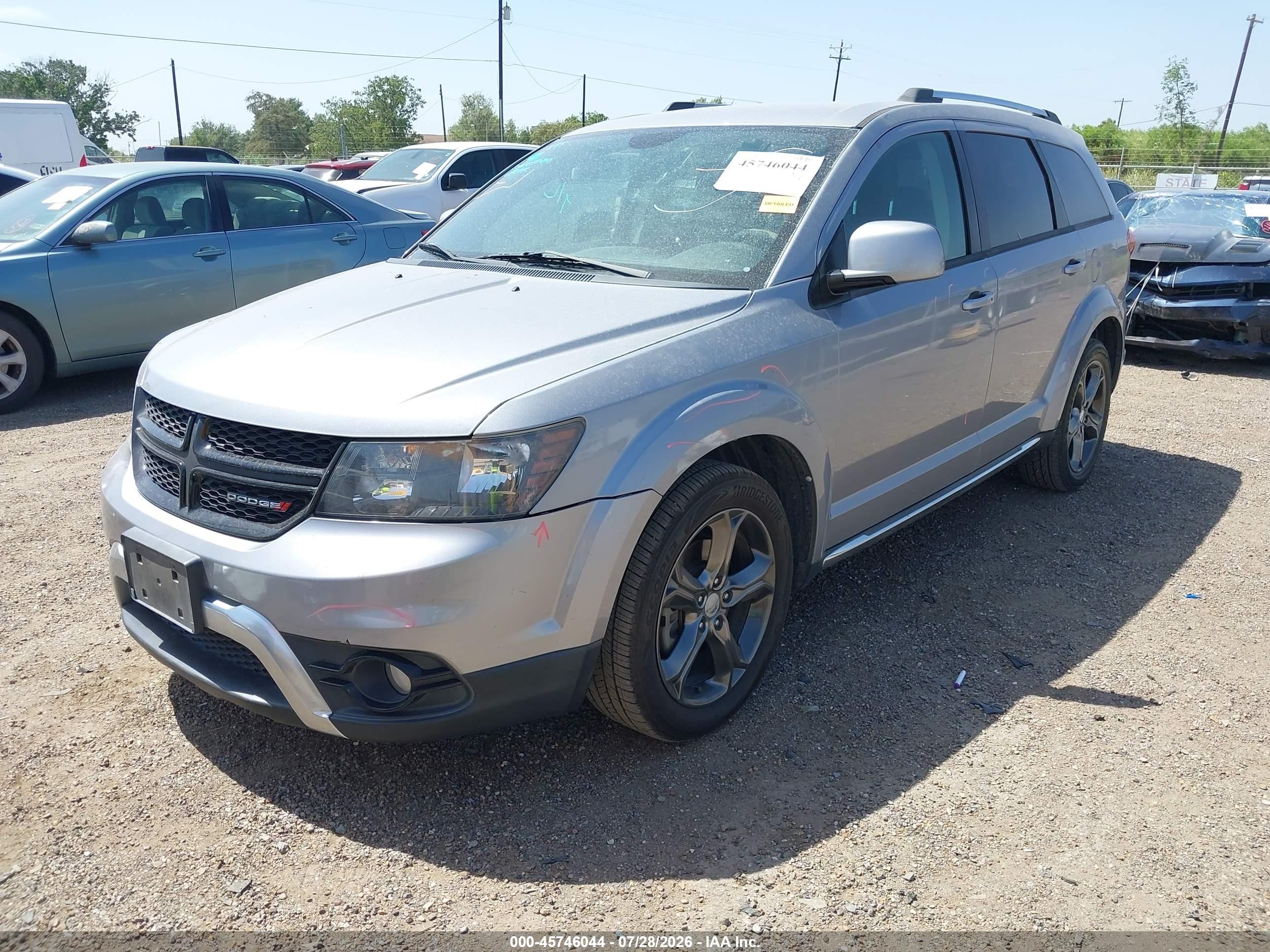 2015 Dodge Journey Crossroad Silver vin: 3C4PDCGGXFT679682