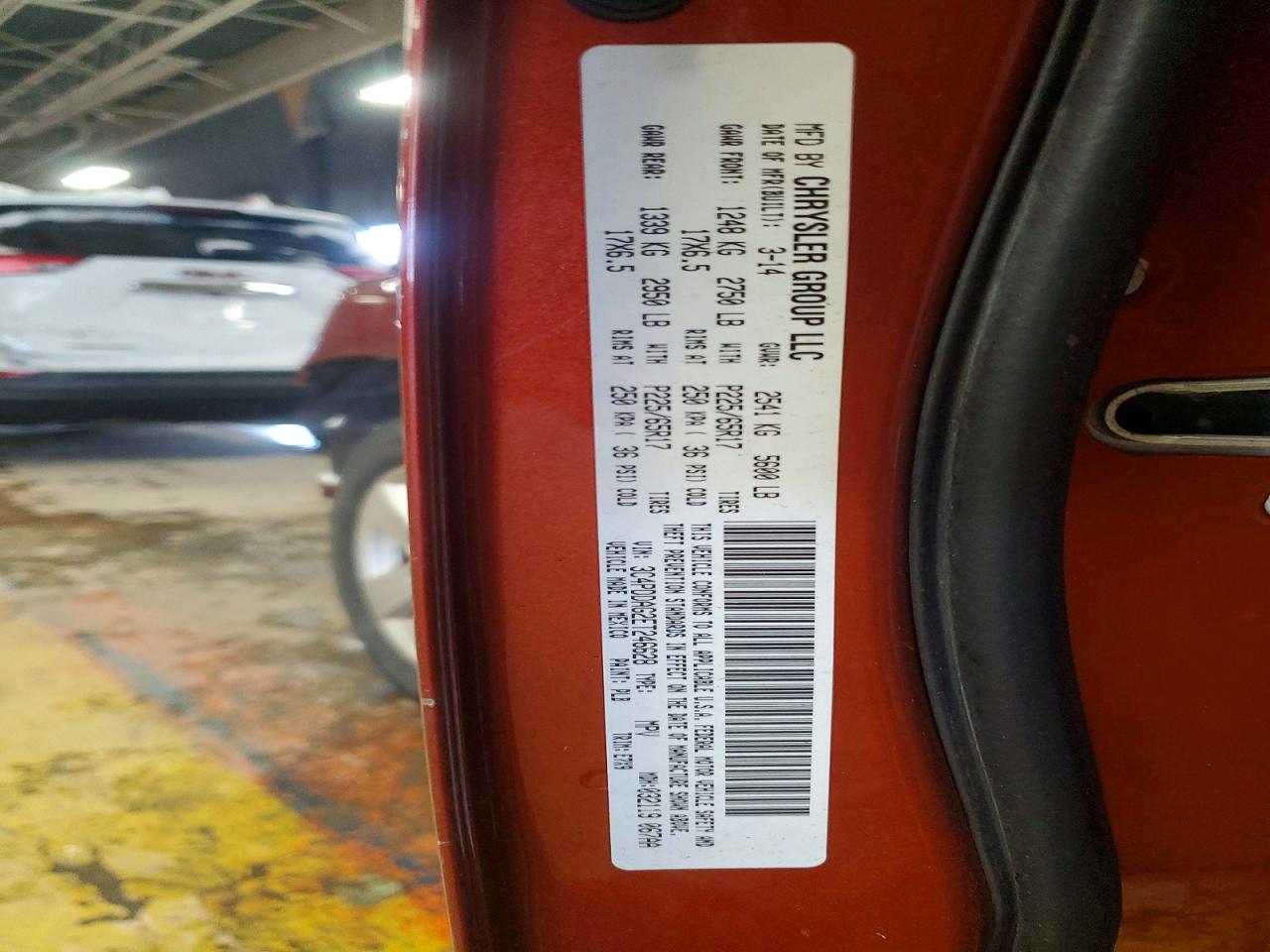 2014 Dodge Journey Se Orange vin: 3C4PDDAG2ET246628