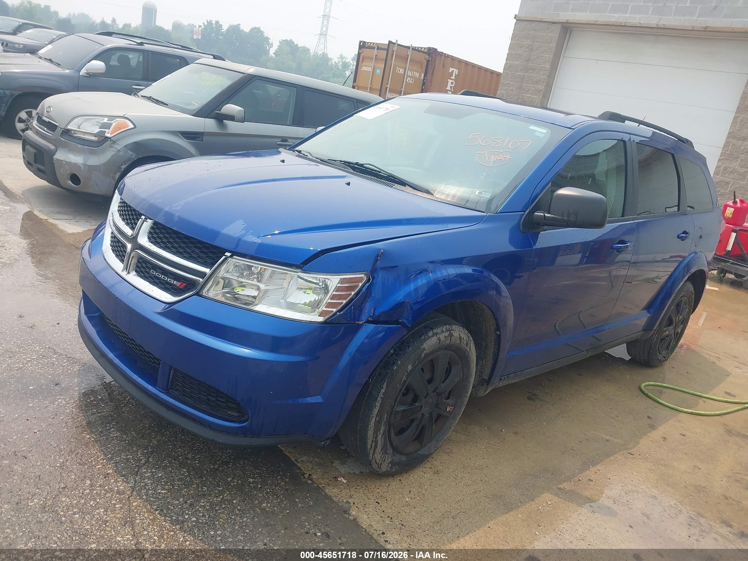 2015 Dodge Journey Se Синий vin: 3C4PDDAG4FT568107