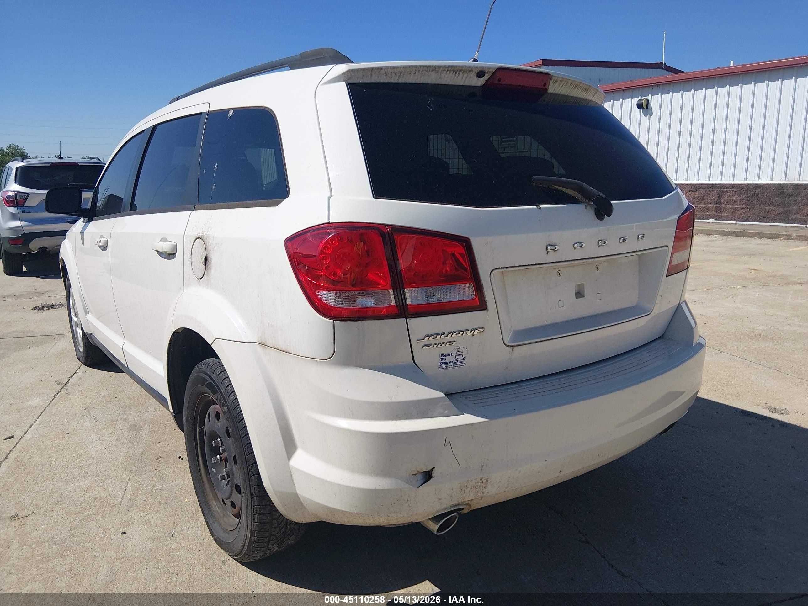 2015 Dodge Journey Se White vin: 3C4PDDAG6FT646399
