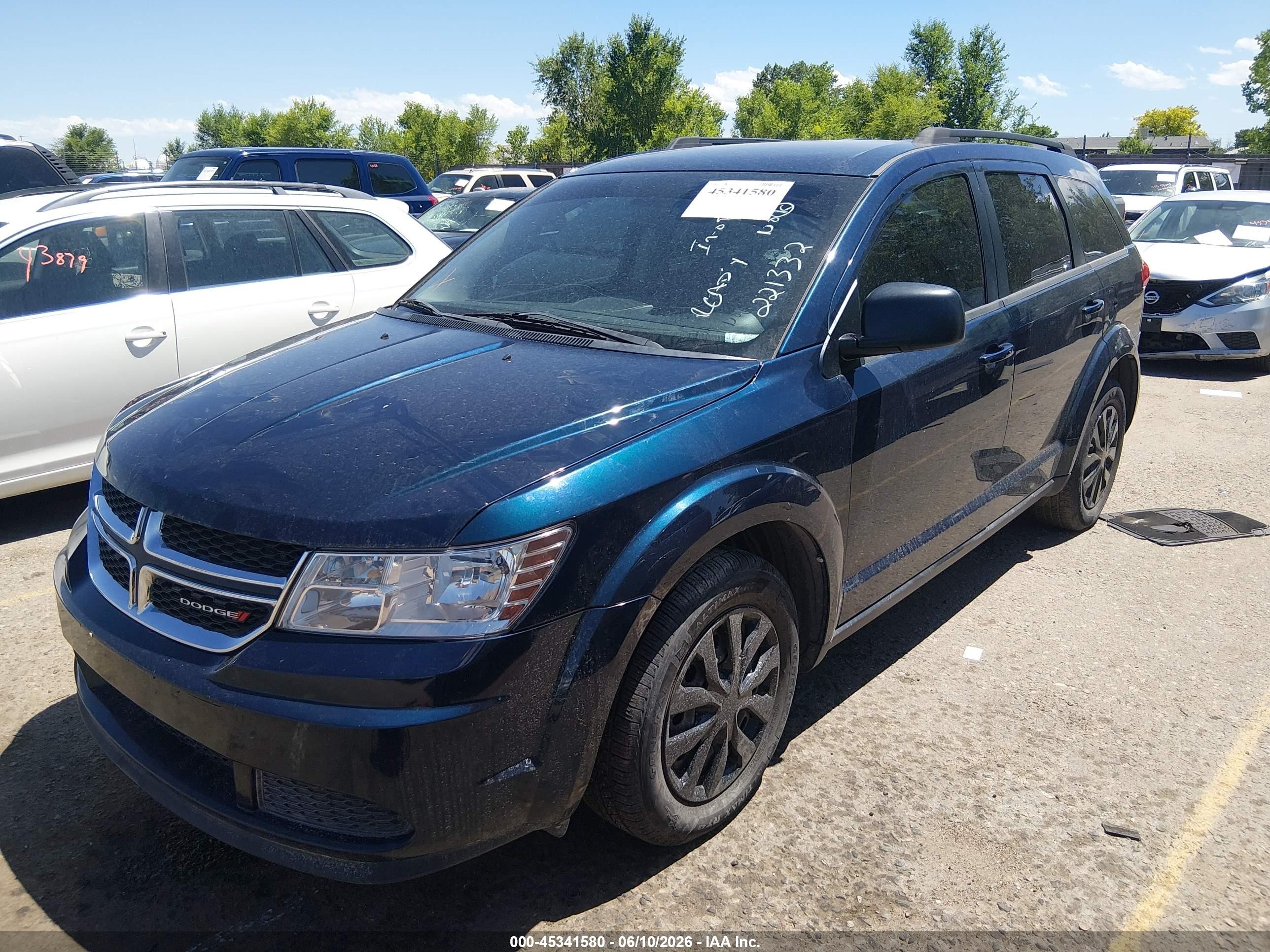 2014 Dodge Journey Se Blue vin: 3C4PDDAGXET221332