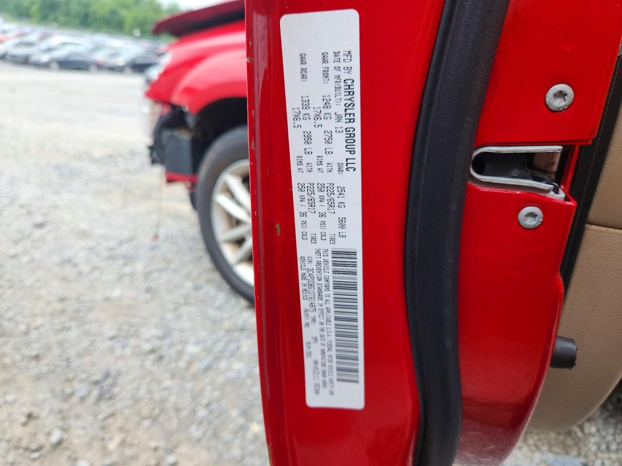 2013 Dodge Journey Sxt Red vin: 3C4PDDBG1DT614875