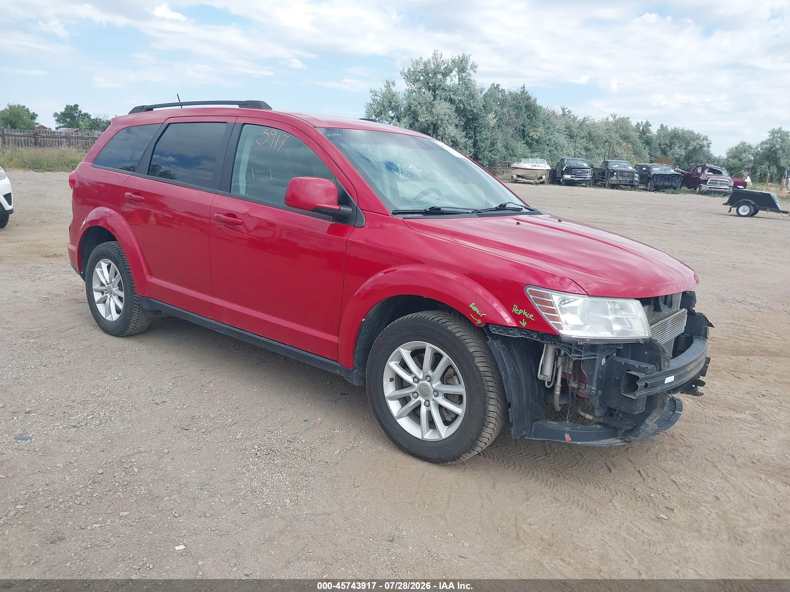 2015 Dodge Journey Sxt Красный vin: 3C4PDDBG1FT532888