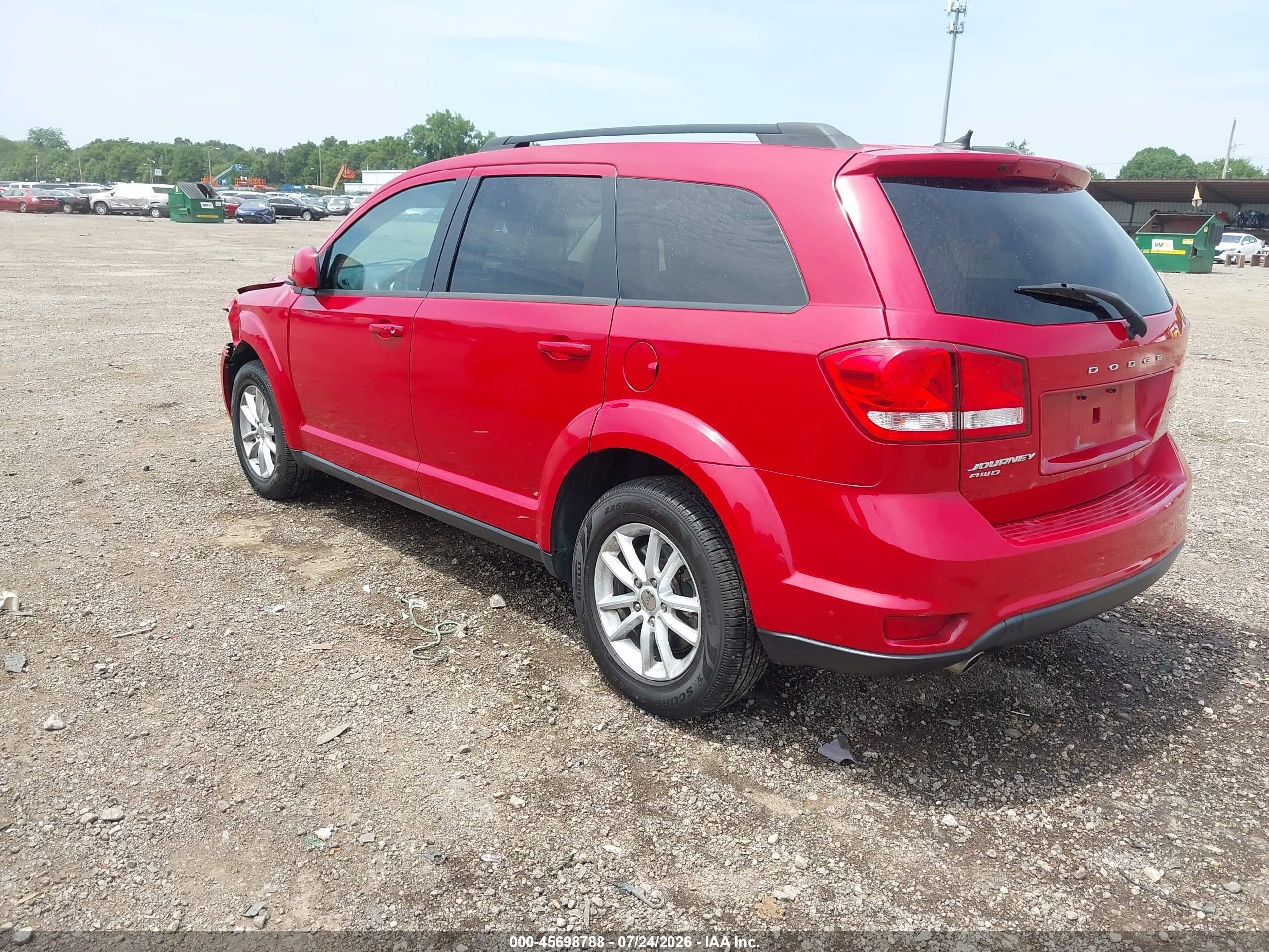 2015 Dodge Journey Sxt Red vin: 3C4PDDBG1FT608626