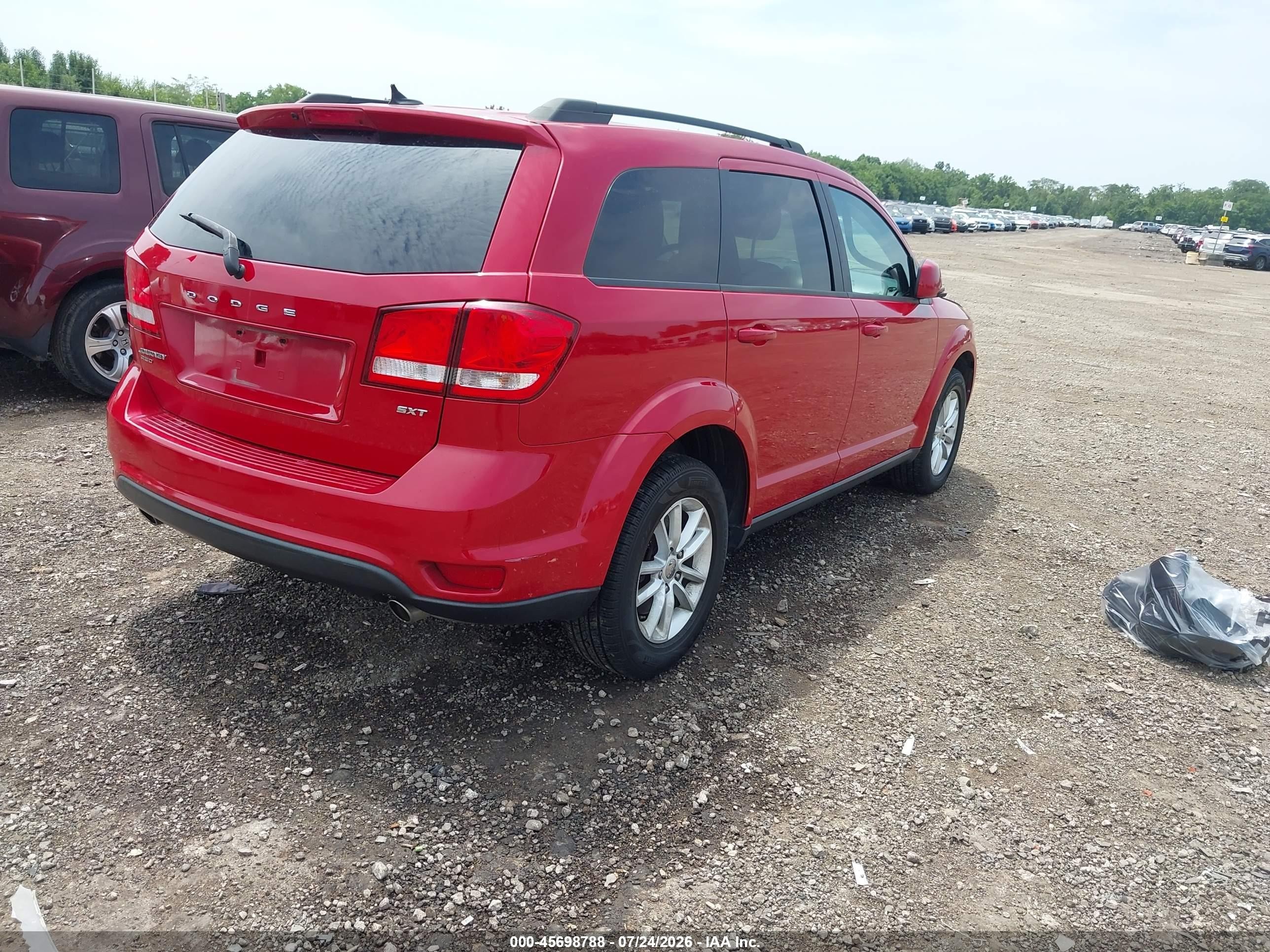 2015 Dodge Journey Sxt Red vin: 3C4PDDBG1FT608626
