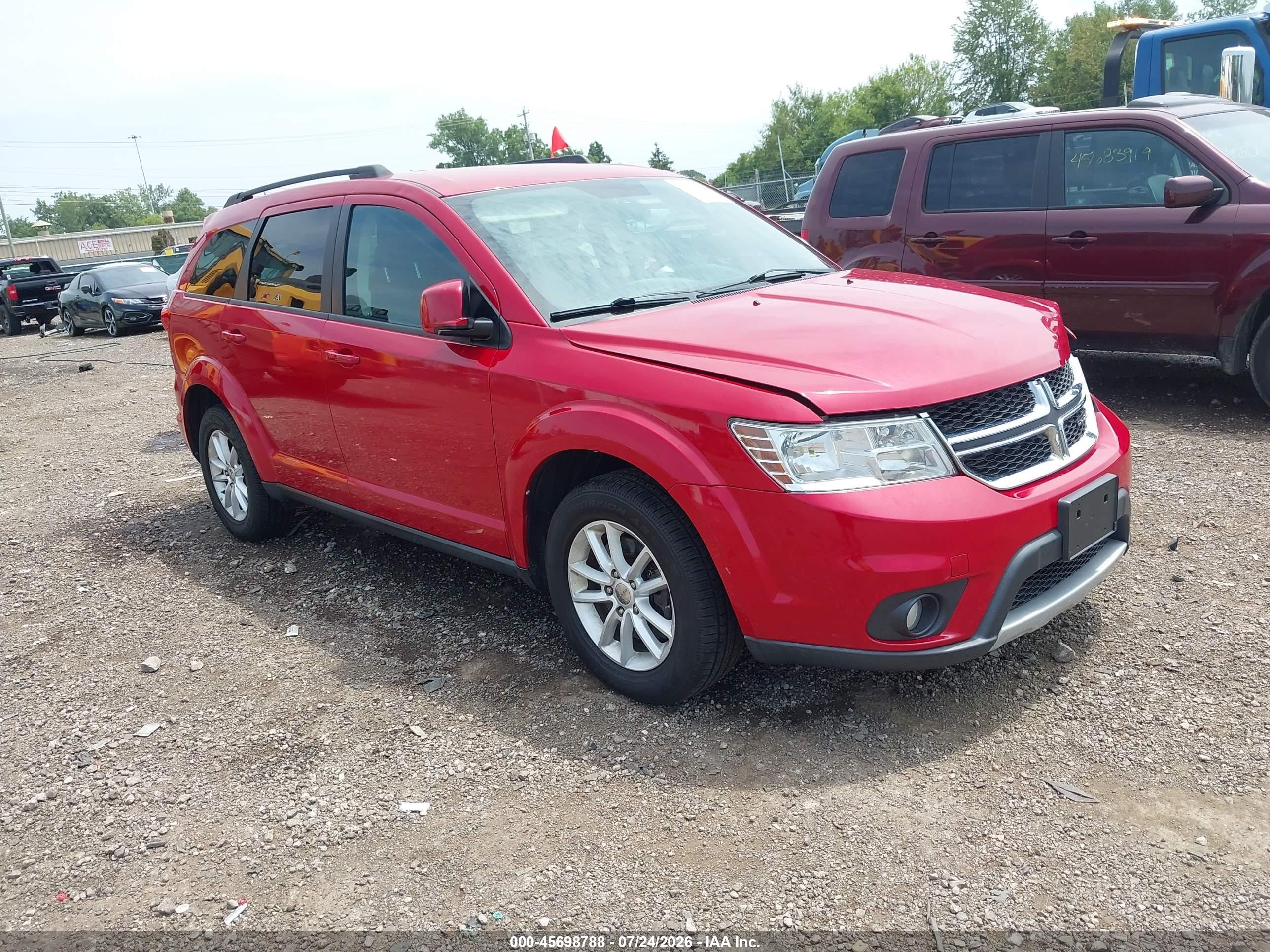 2015 Dodge Journey Sxt Red vin: 3C4PDDBG1FT608626