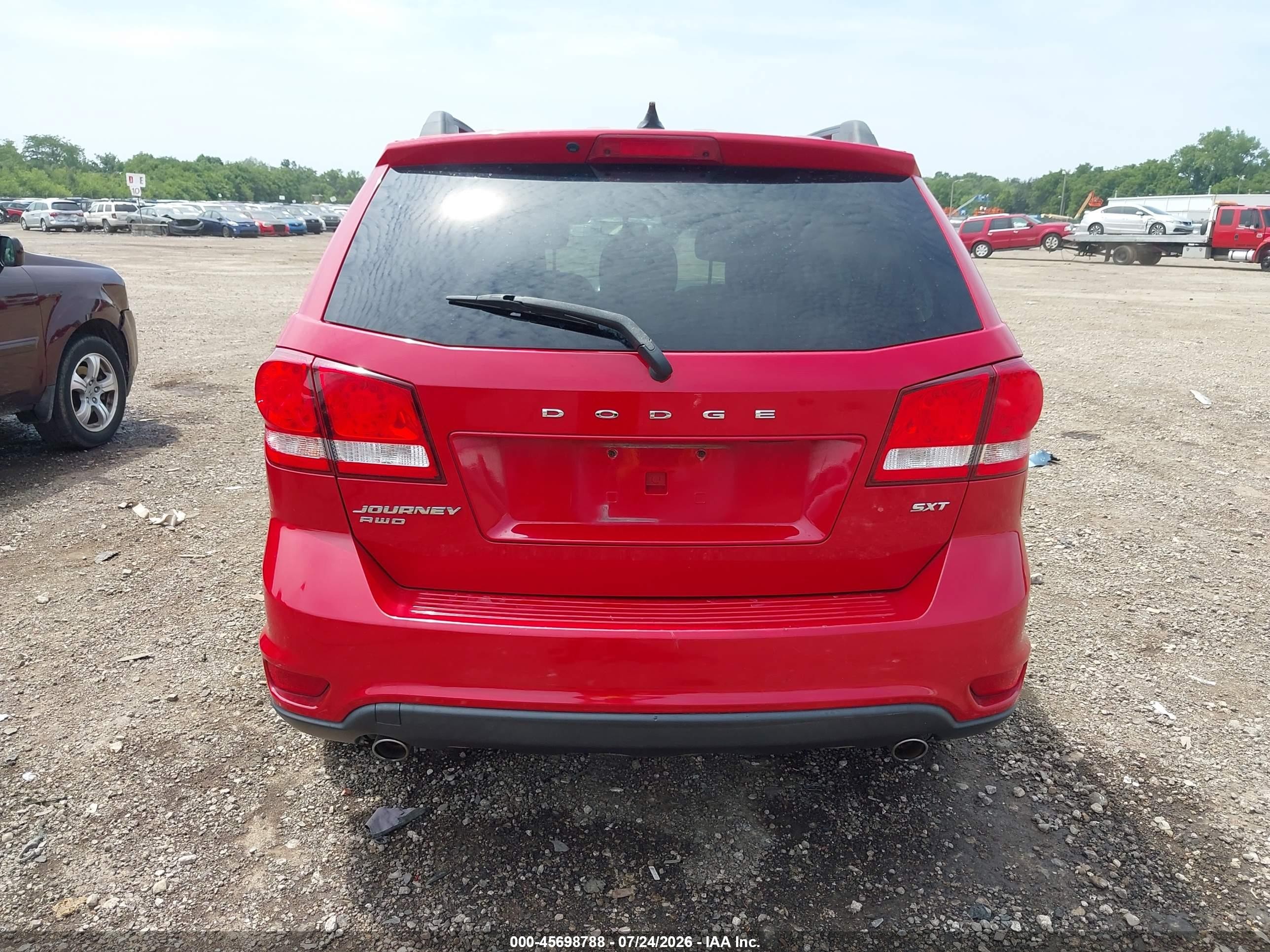 2015 Dodge Journey Sxt Red vin: 3C4PDDBG1FT608626