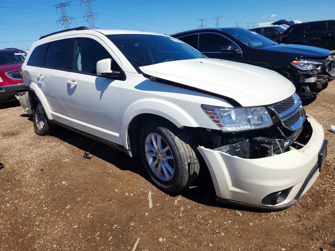 2015 Dodge Journey Sxt White vin: 3C4PDDBG1FT730676
