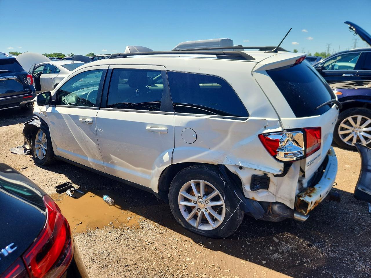 2015 Dodge Journey Sxt White vin: 3C4PDDBG1FT730676