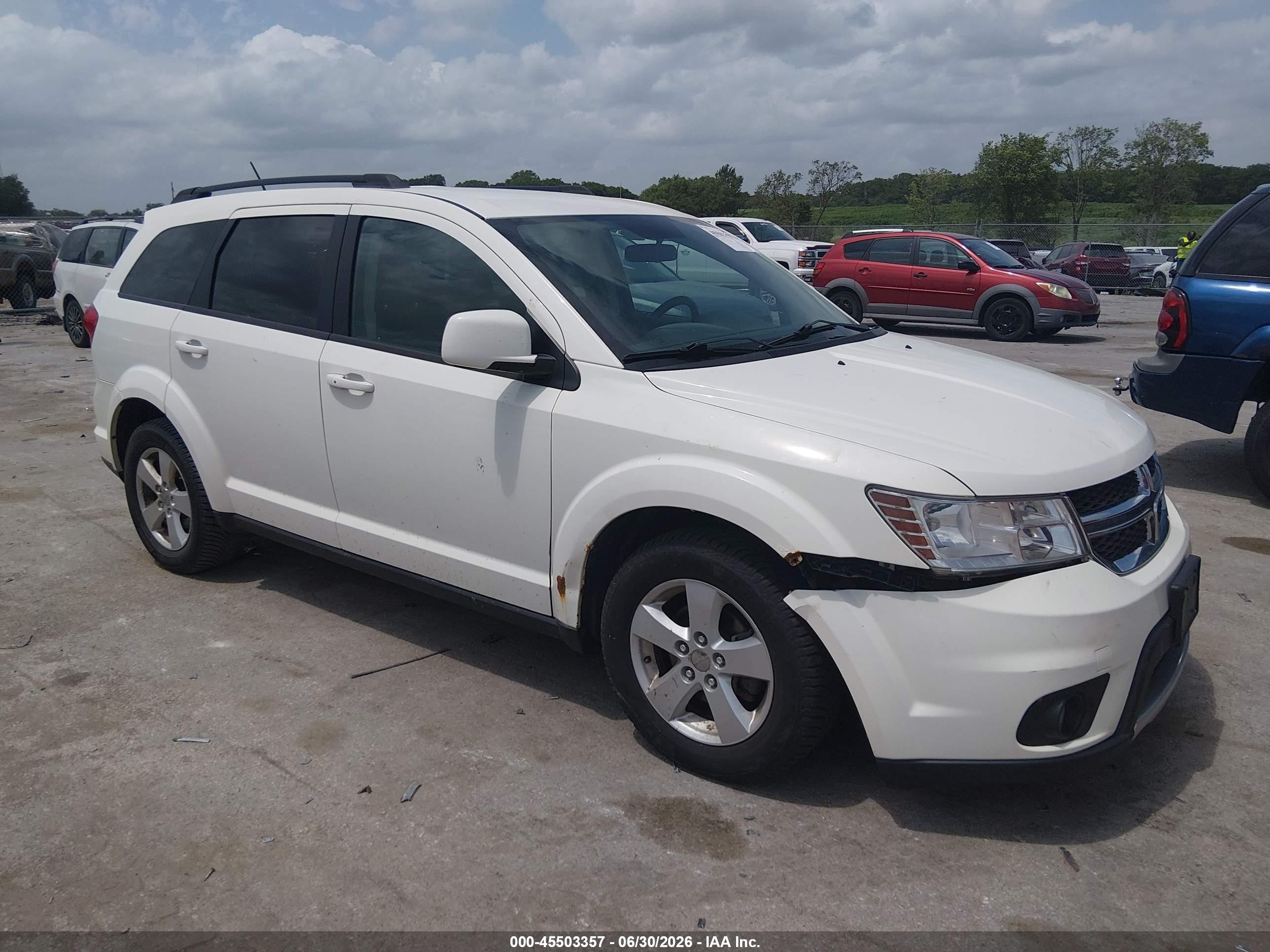 2012 Dodge Journey Sxt White vin: 3C4PDDBG2CT185194