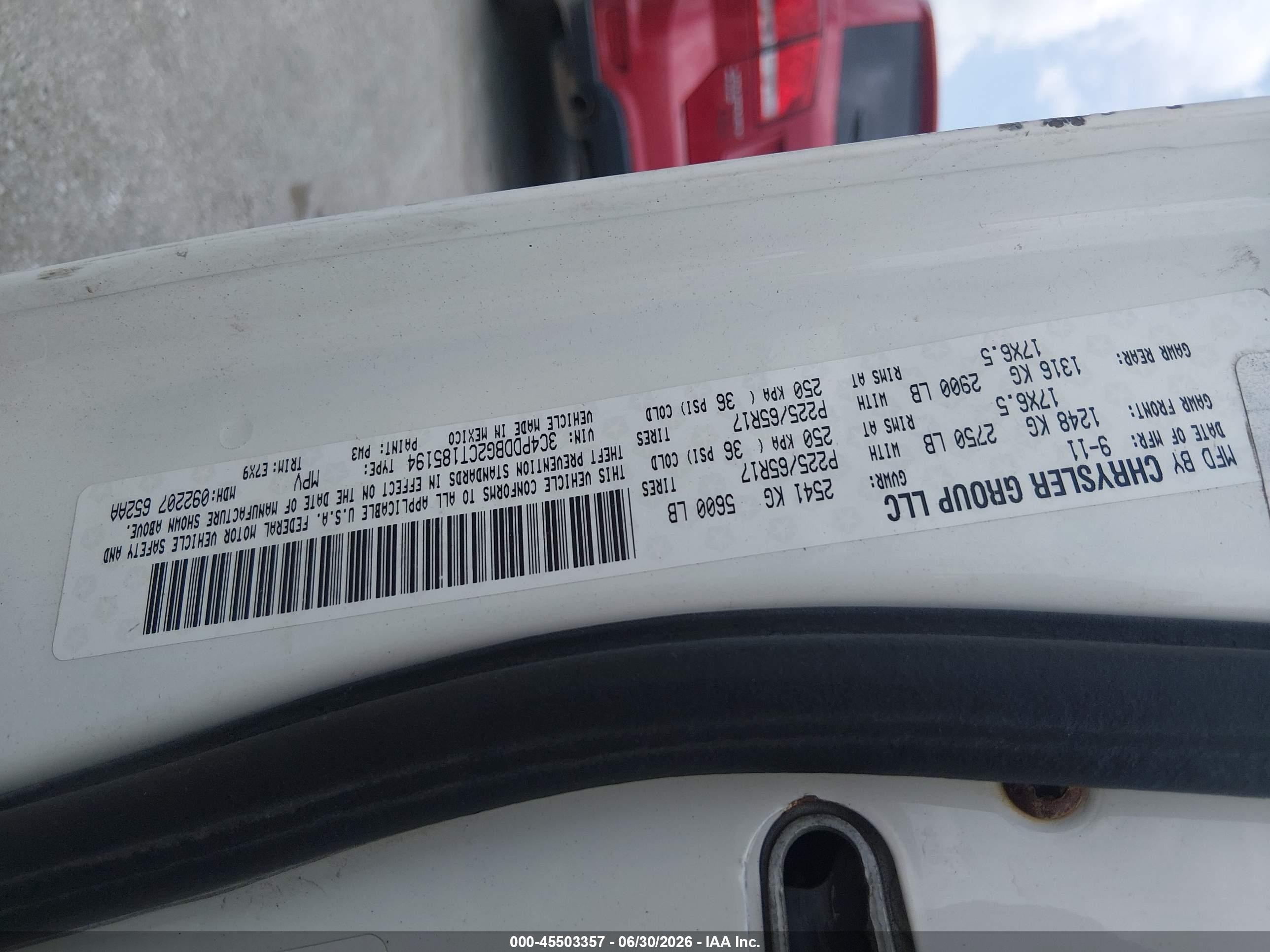2012 Dodge Journey Sxt White vin: 3C4PDDBG2CT185194
