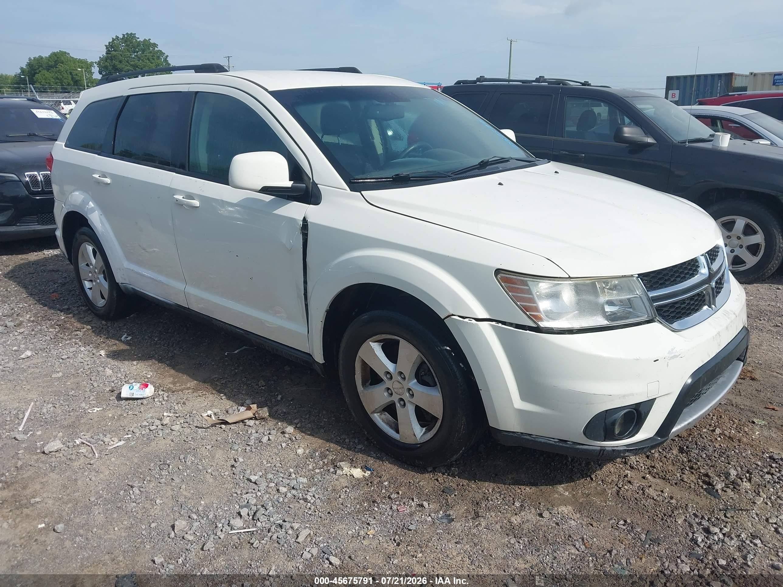 2012 Dodge Journey Sxt White vin: 3C4PDDBG2CT369342