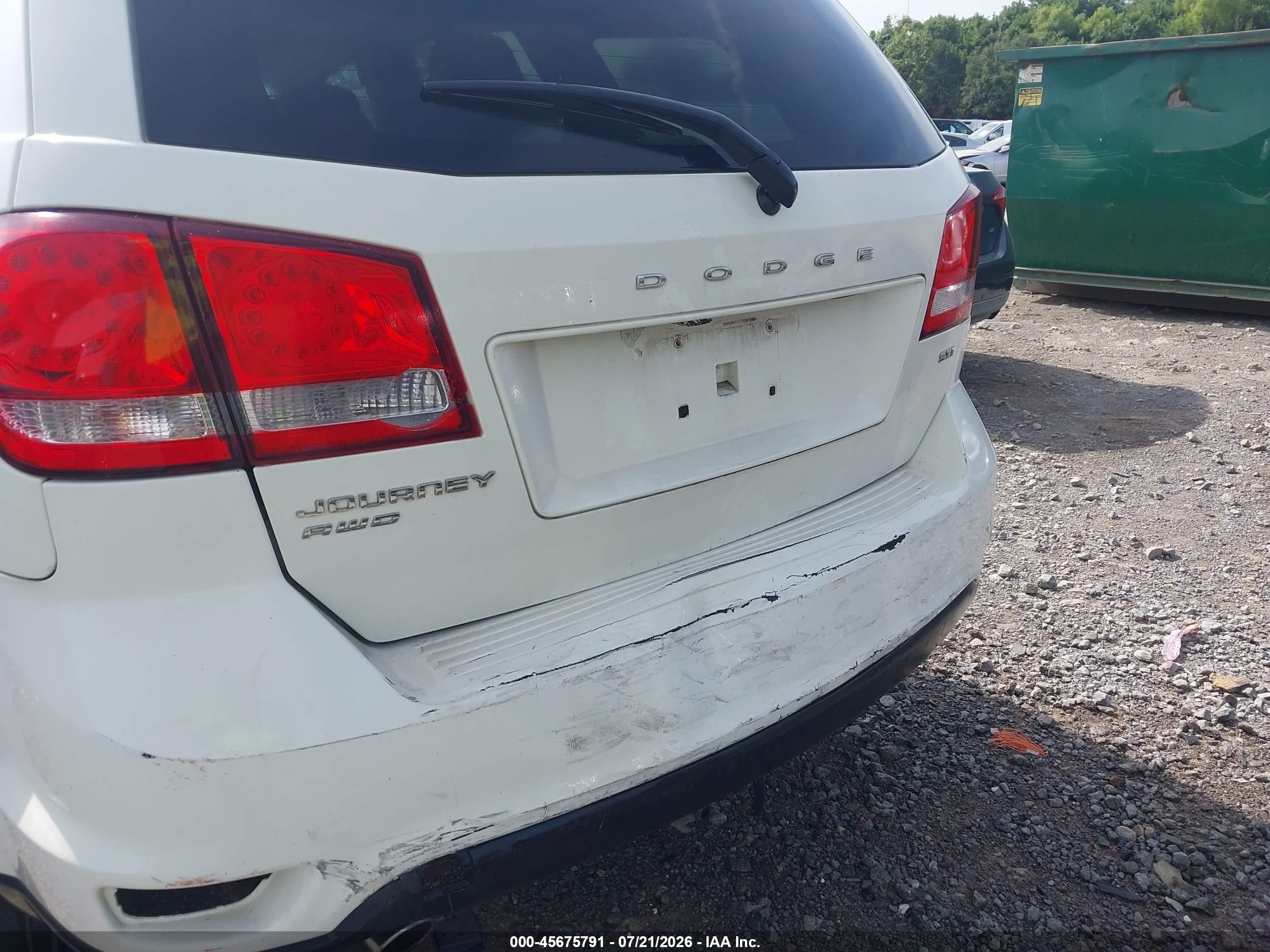 2012 Dodge Journey Sxt White vin: 3C4PDDBG2CT369342