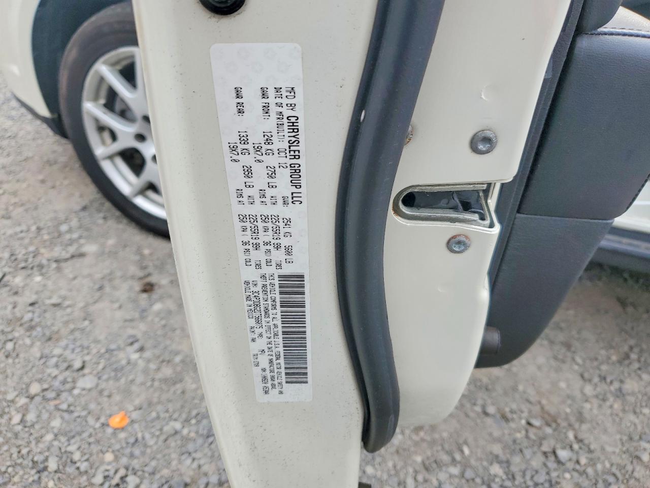 2013 Dodge Journey White vin: 3C4PDDBG2DT566075