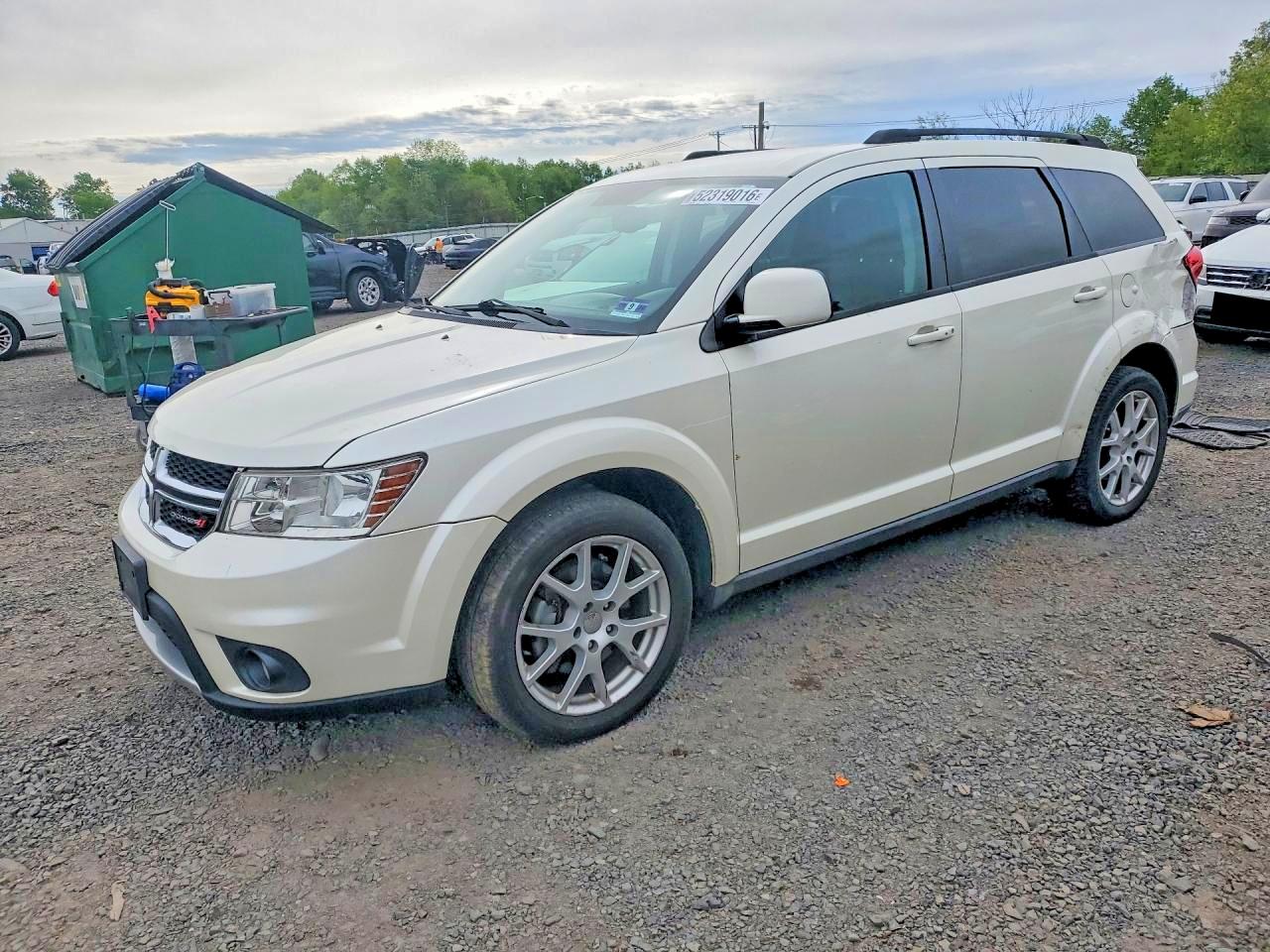 2013 Dodge Journey White vin: 3C4PDDBG2DT566075