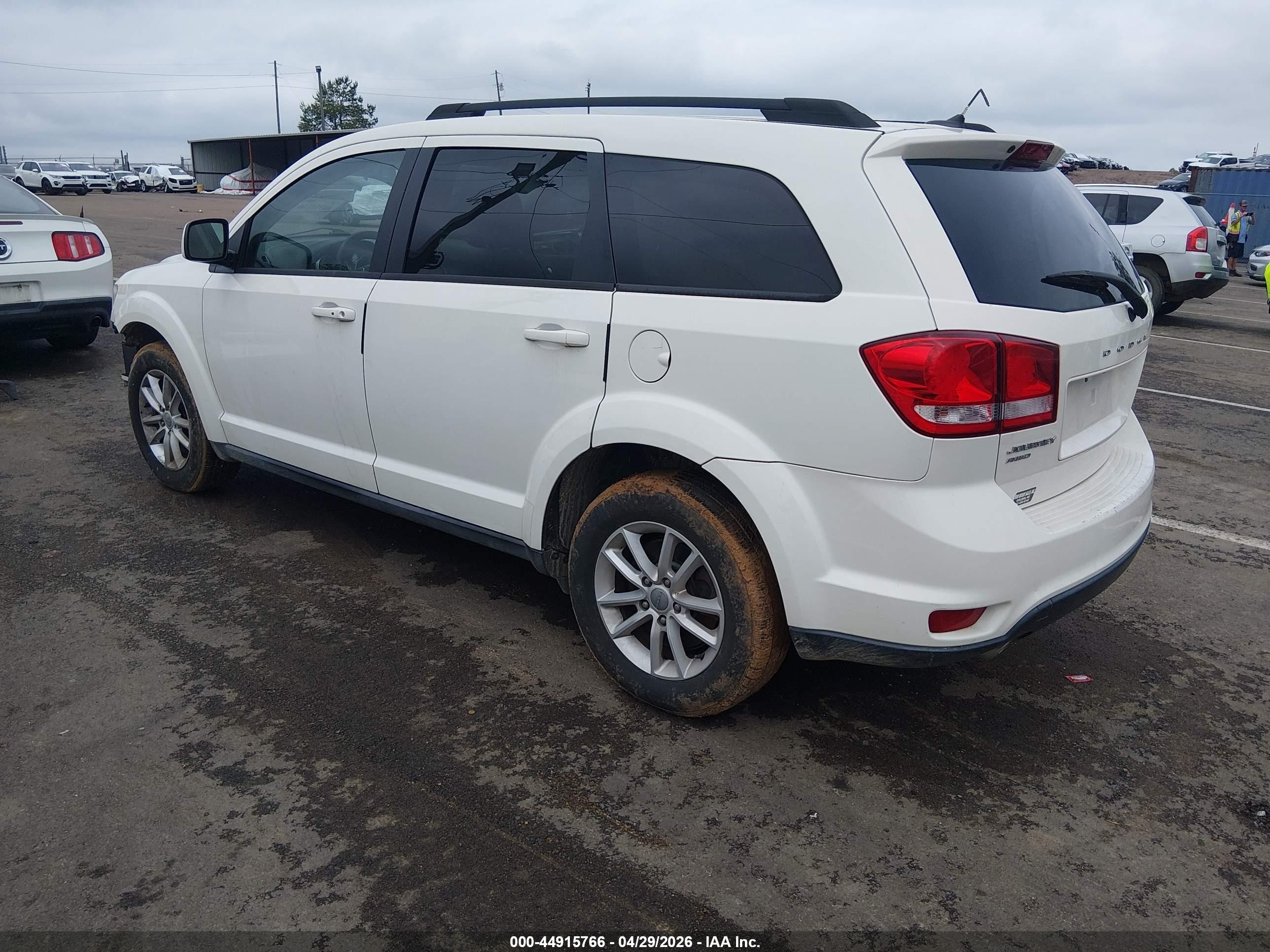 2013 Dodge Journey Sxt White vin: 3C4PDDBG2DT615212